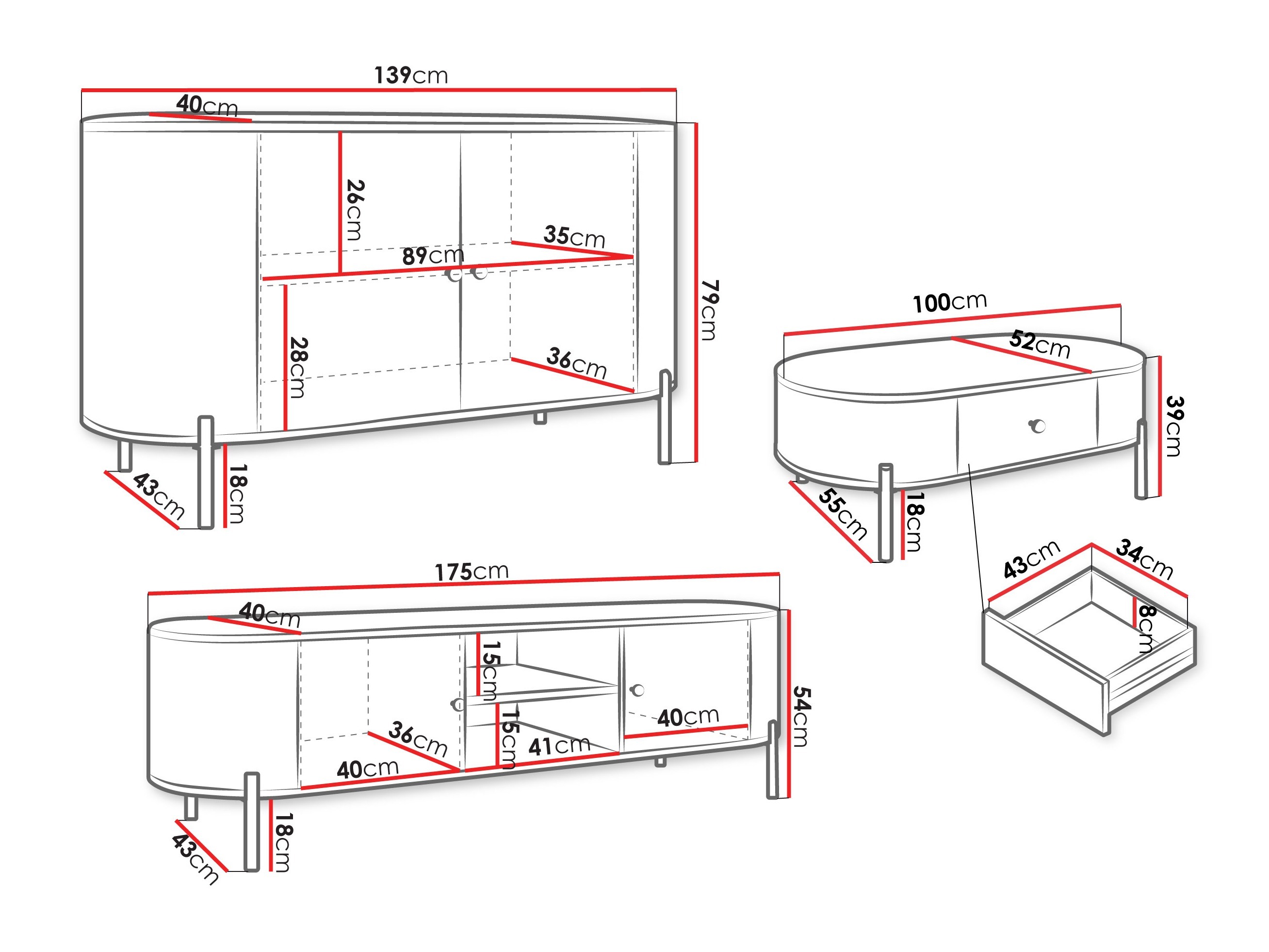 Olohuonesetti Comfivo Mirsoni II