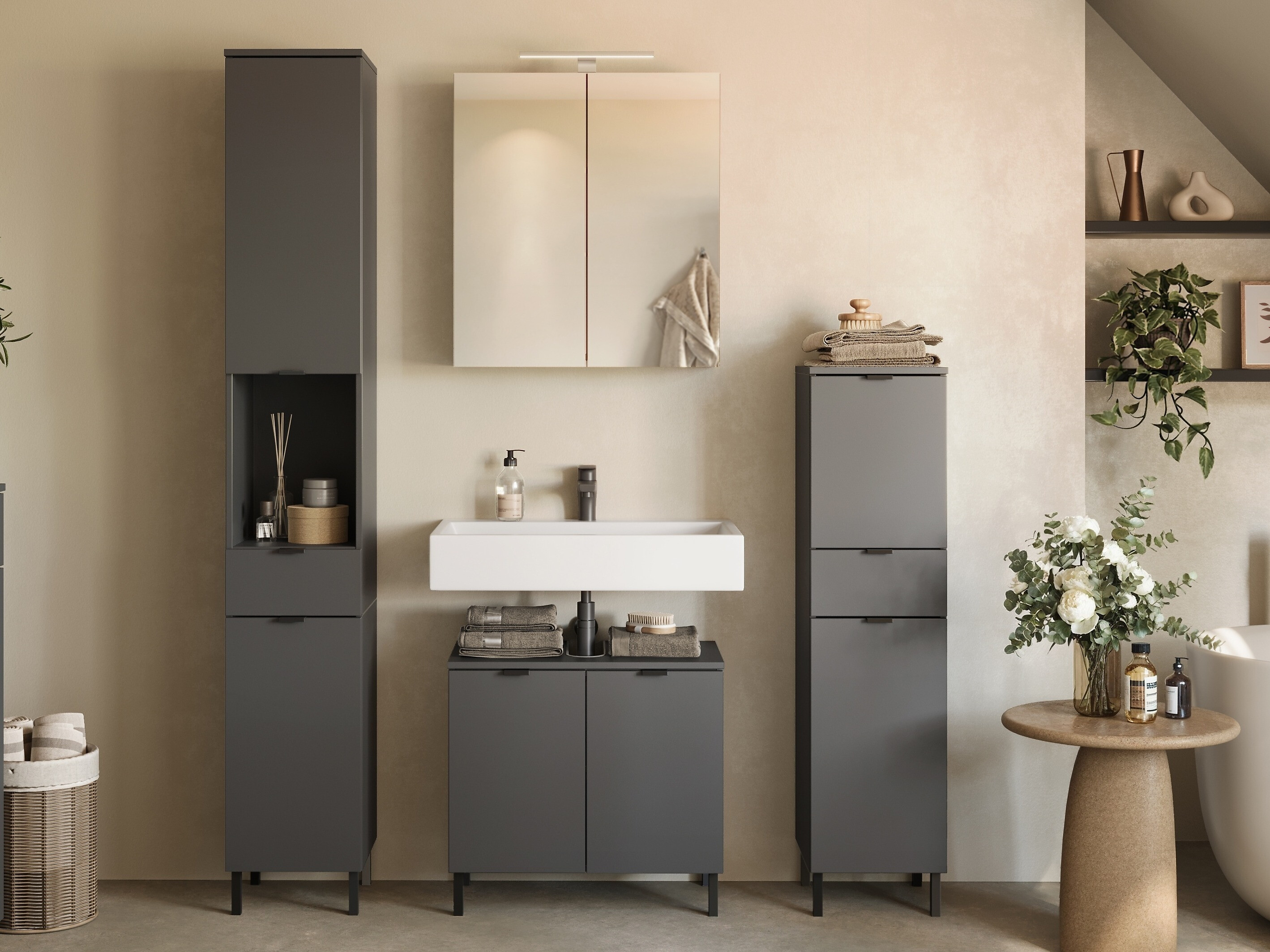 Kylpyhuonesetti Felfere 108 (Antrasiitti)