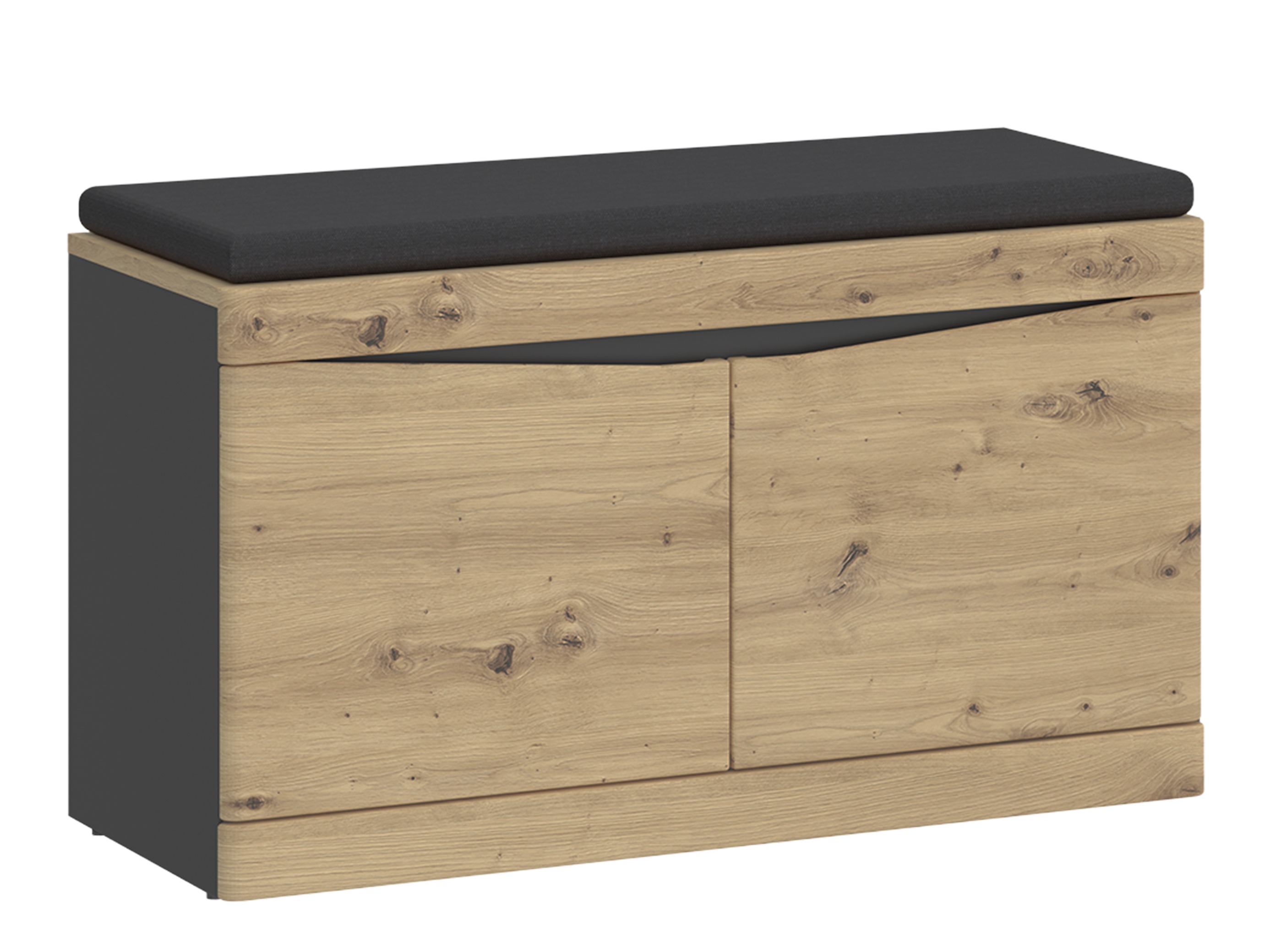 Kenkäkaappi Ontario 146 (Artisaanitammi + Antrasiitti)