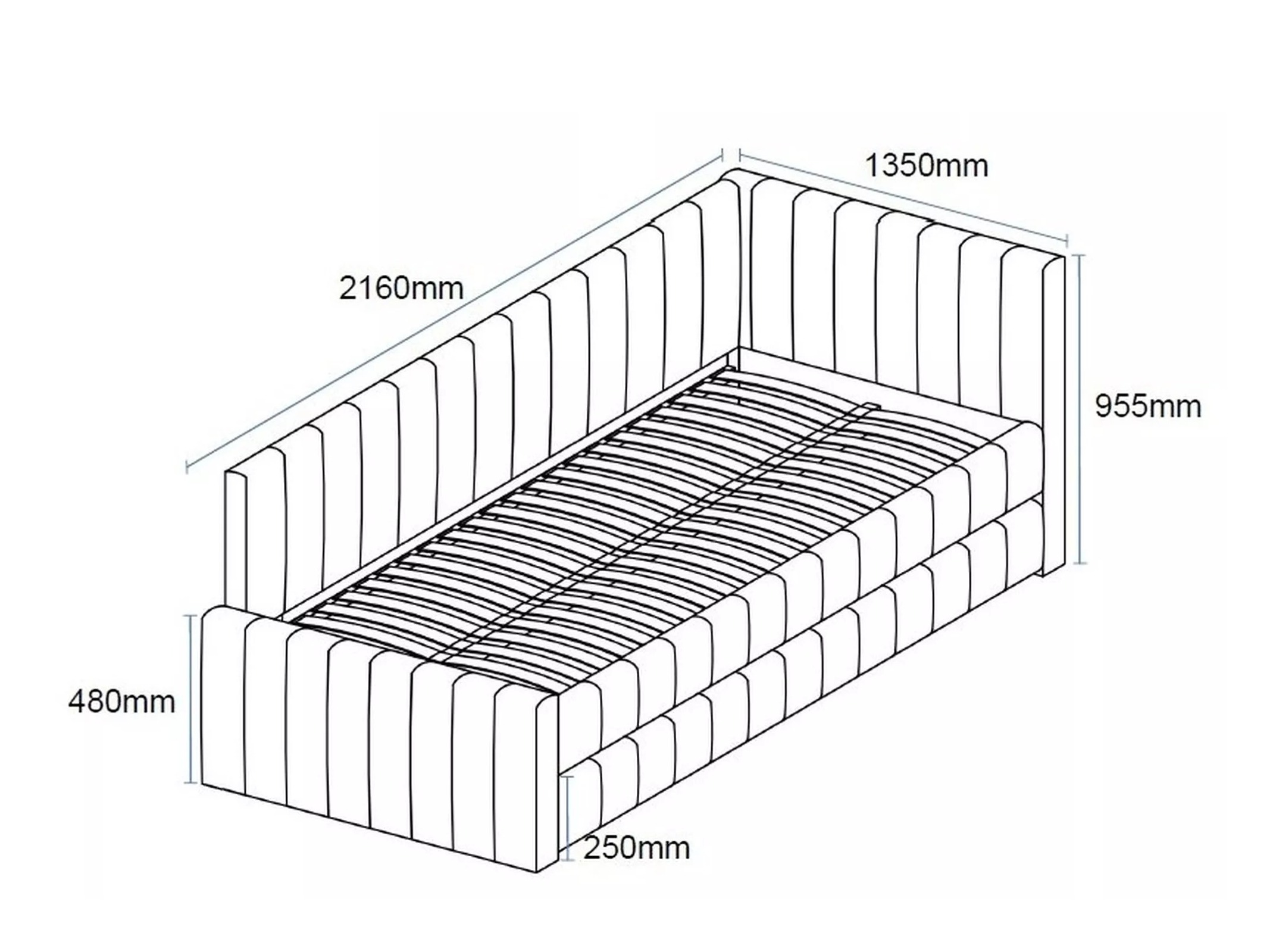 Sänky Detroit 855 (Harmaa)