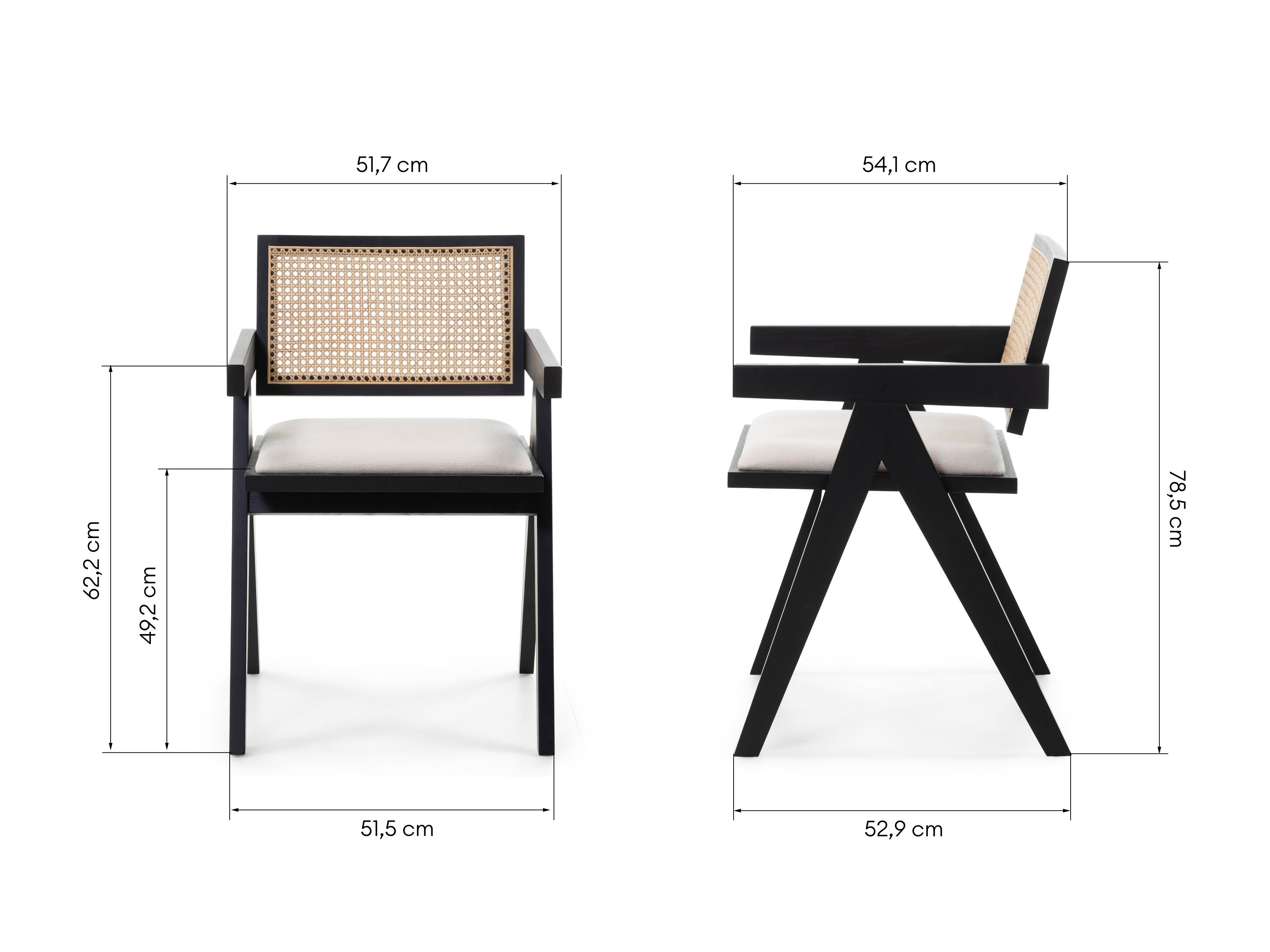 Tuoli Burleson 348 (Musta + Vaalea beige)