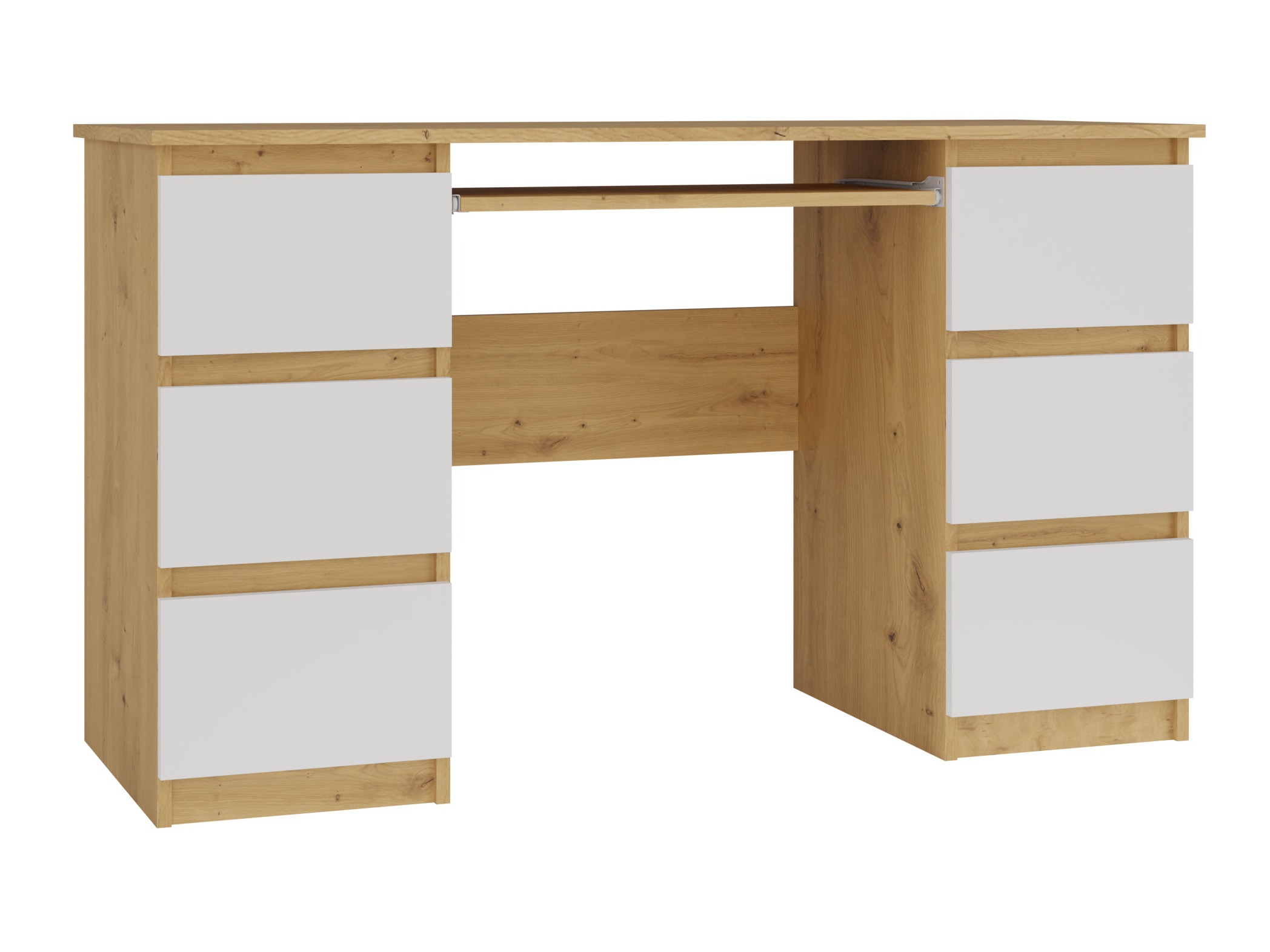 Työpöytä Mandeville 178 (Artisaanitammi + Valkoinen)