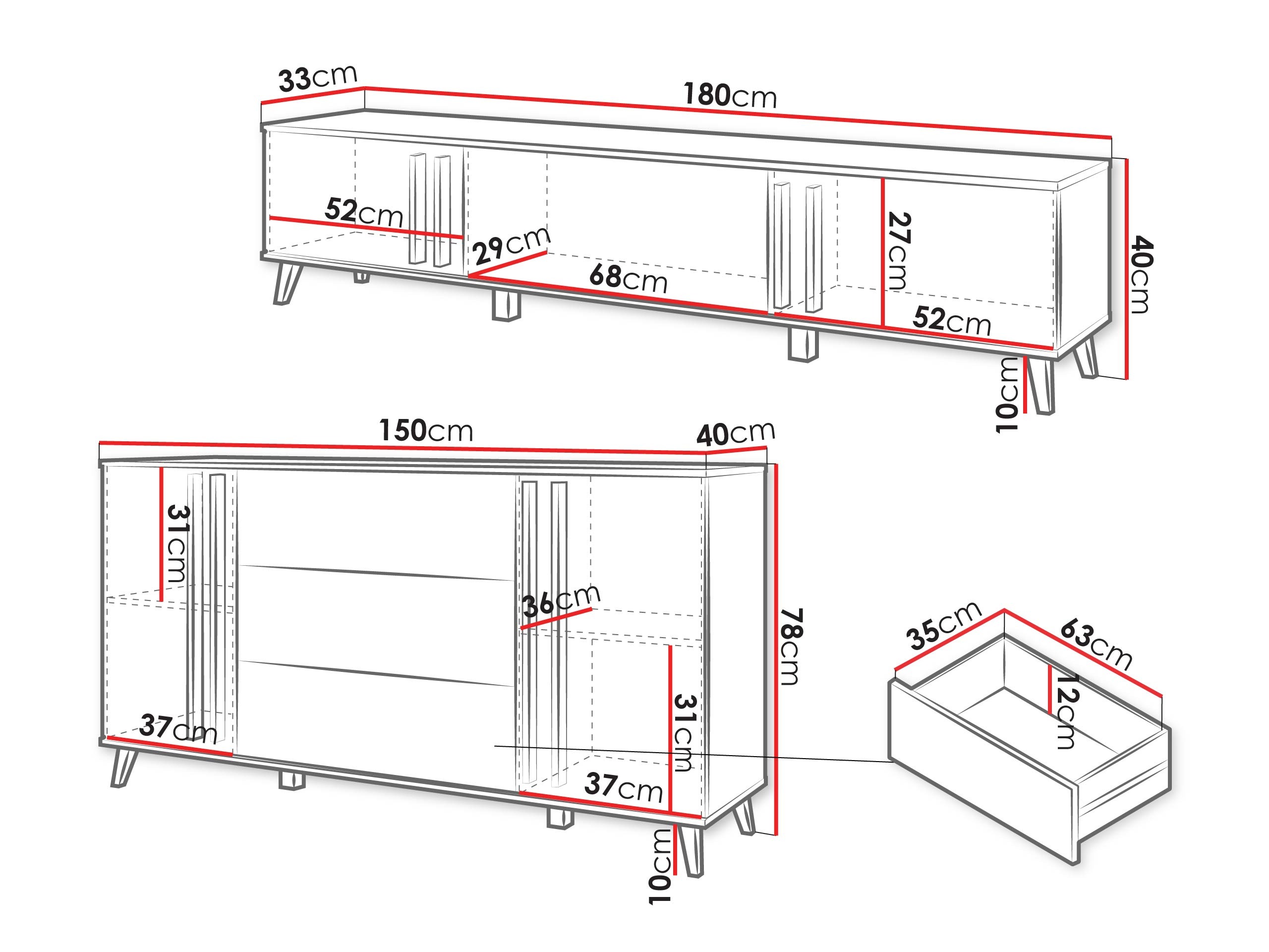 Olohuonesetti Facetor III (Artisaanitammi + Grafiitti)