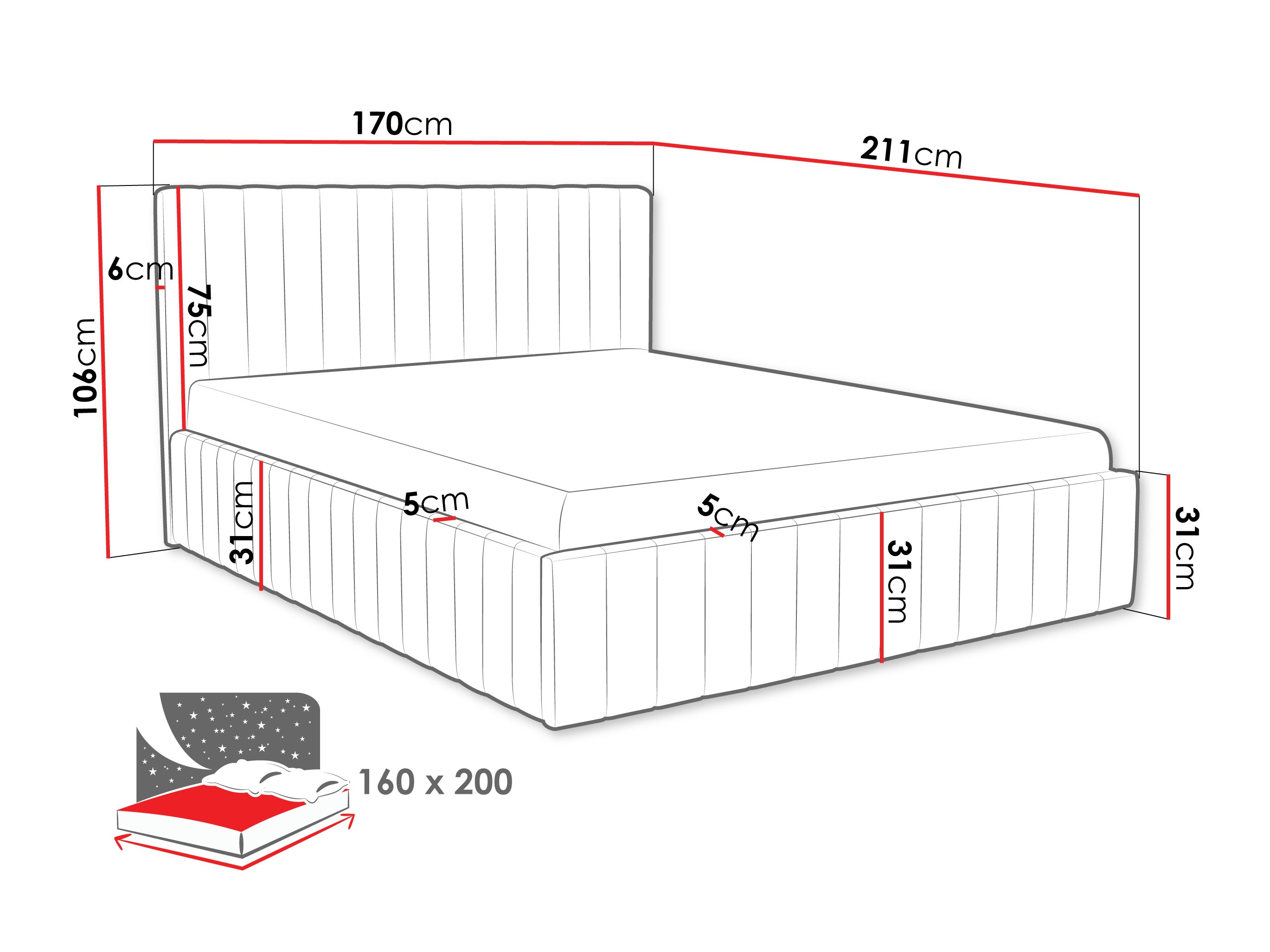 Sänky Iris (Fresh 1)