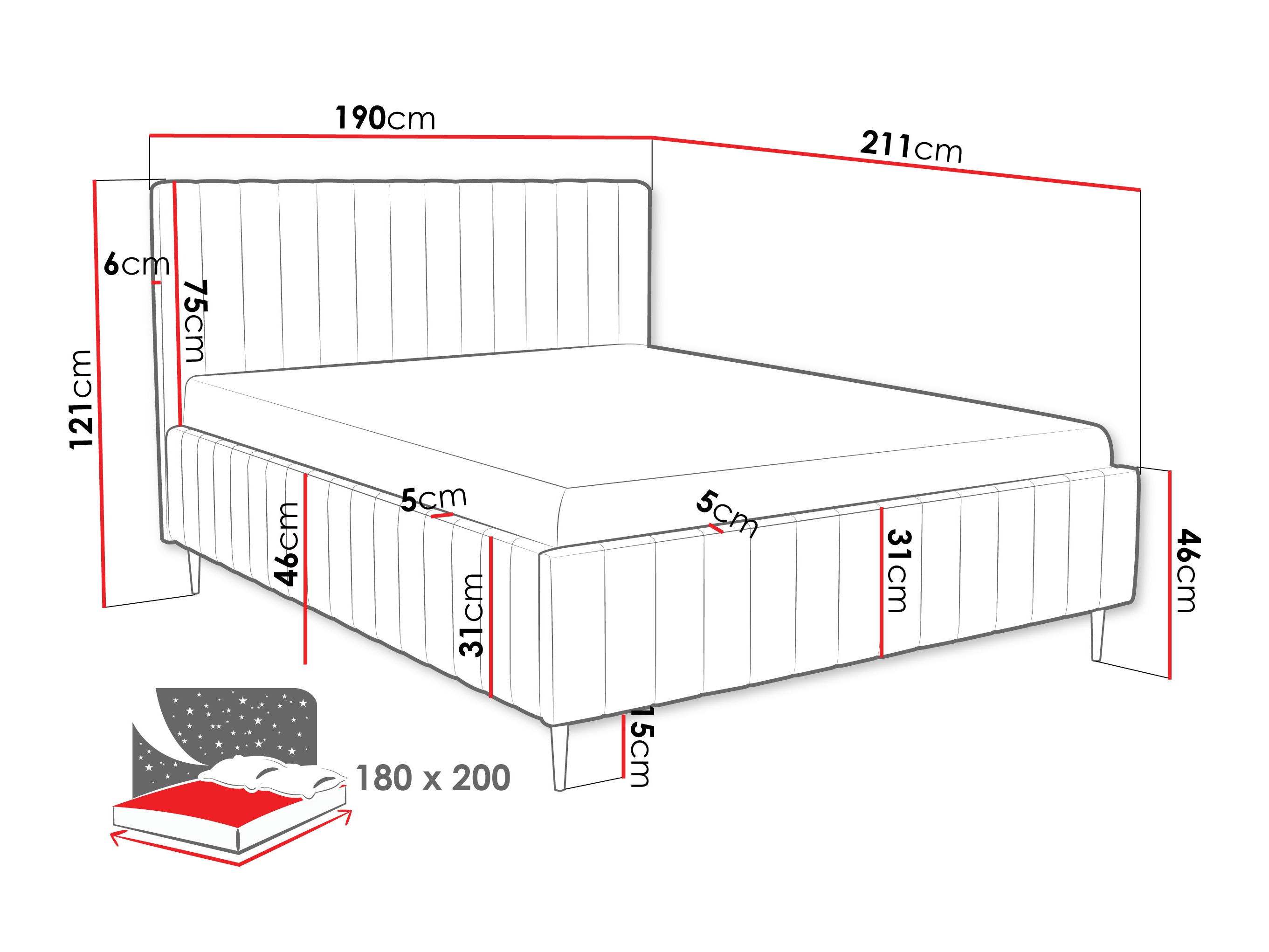 Sänky Baltimore 203 (Fresh 1)