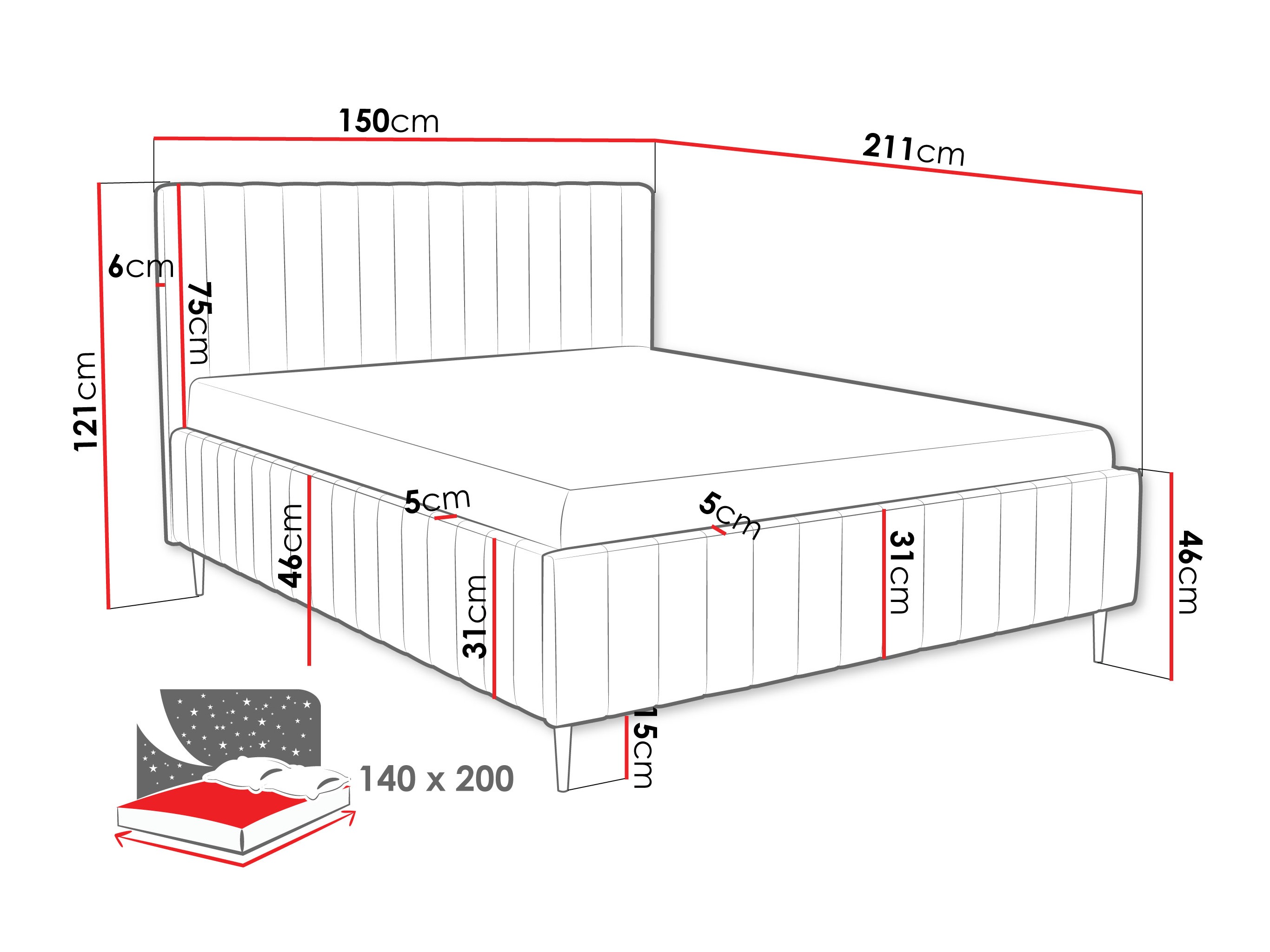 Sänky Iris I (Fresh 1)