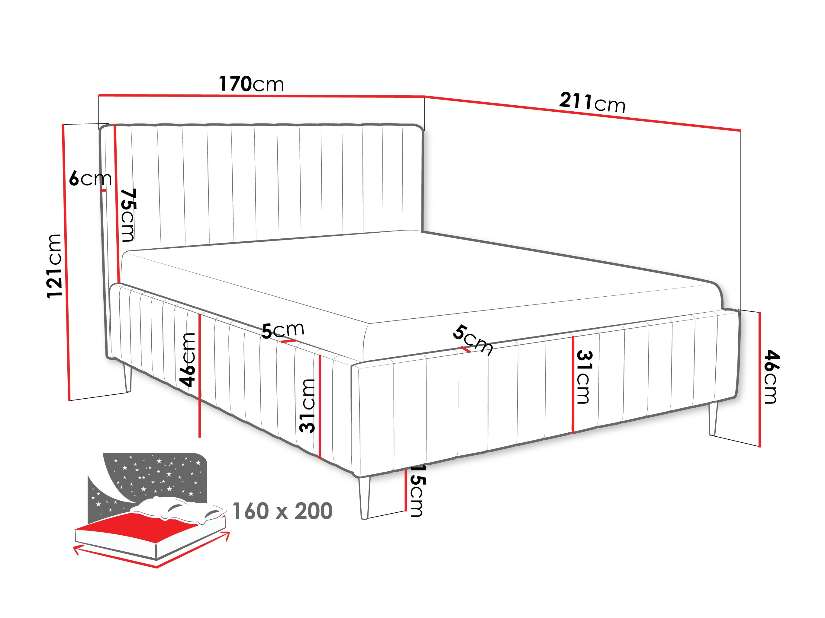 Sänky Iris I (Fresh 1)