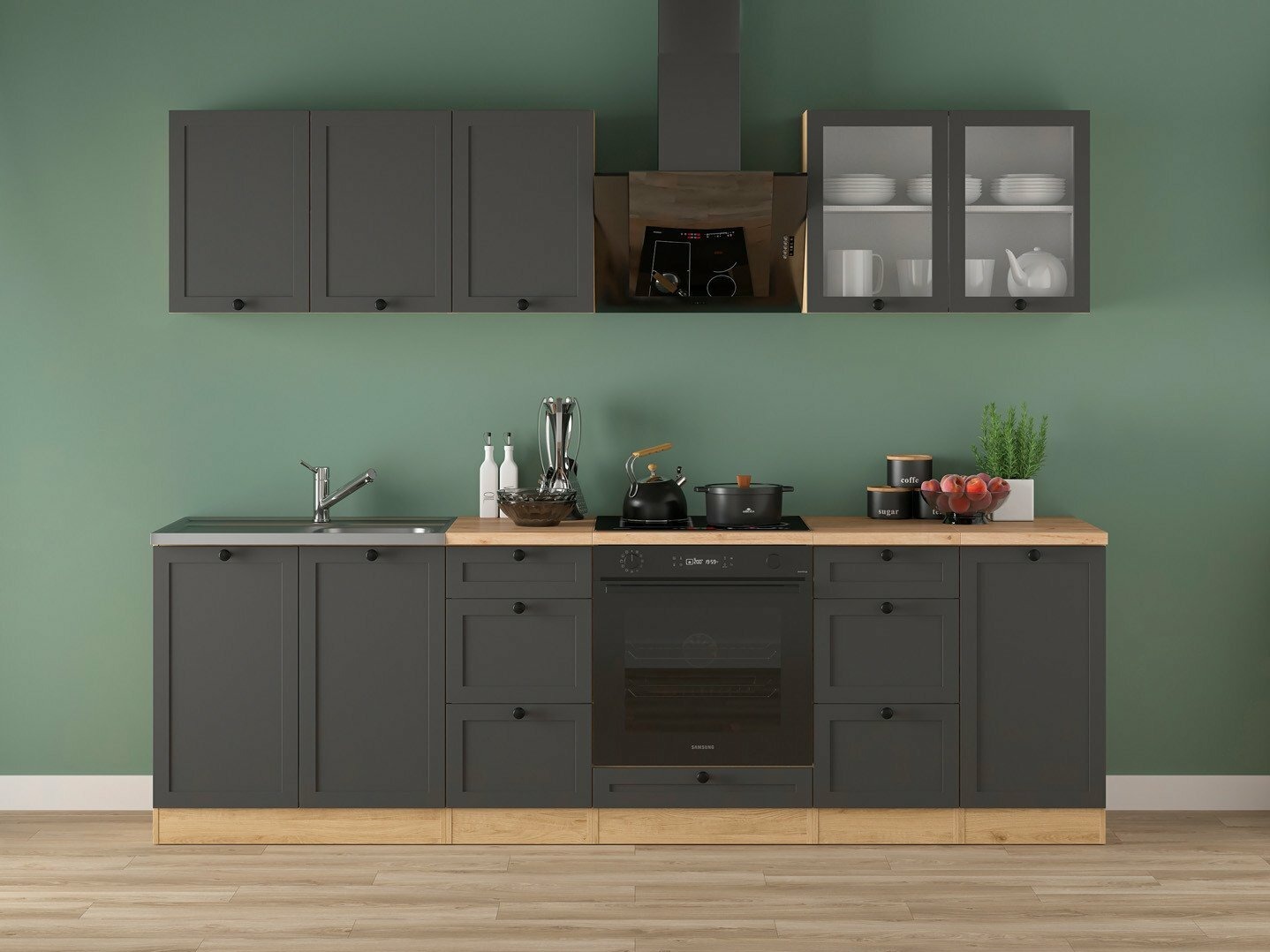 Moduulikeittiöryhmä Classic Grey Oak 118