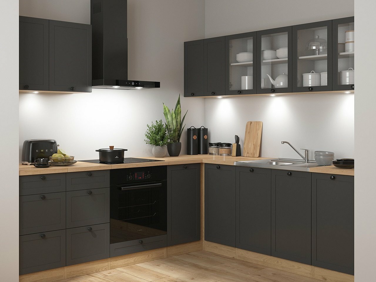 Moduulikeittiöryhmä Classic Grey Oak 121