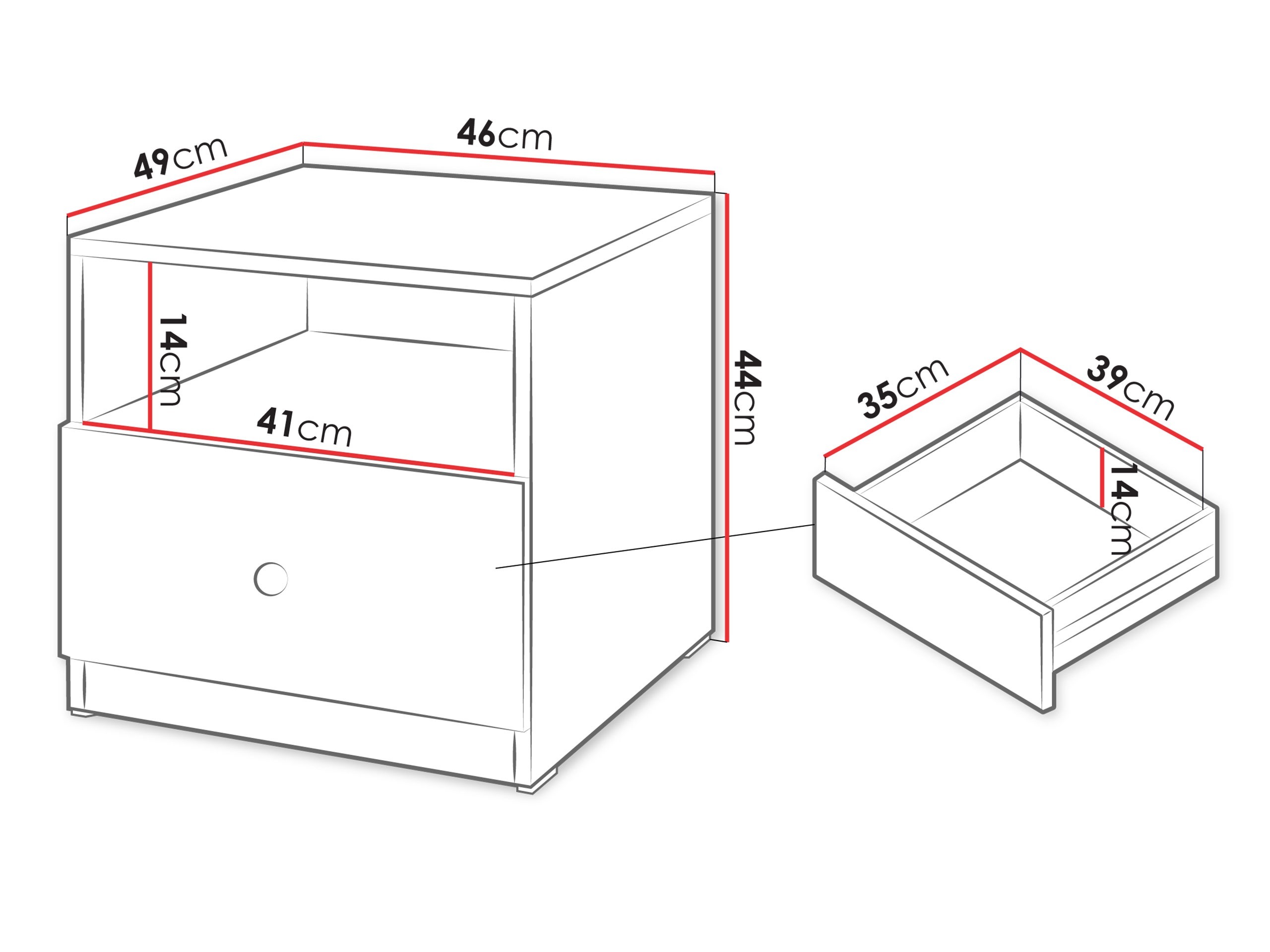 Yöpöytä Comfivo Lenitas