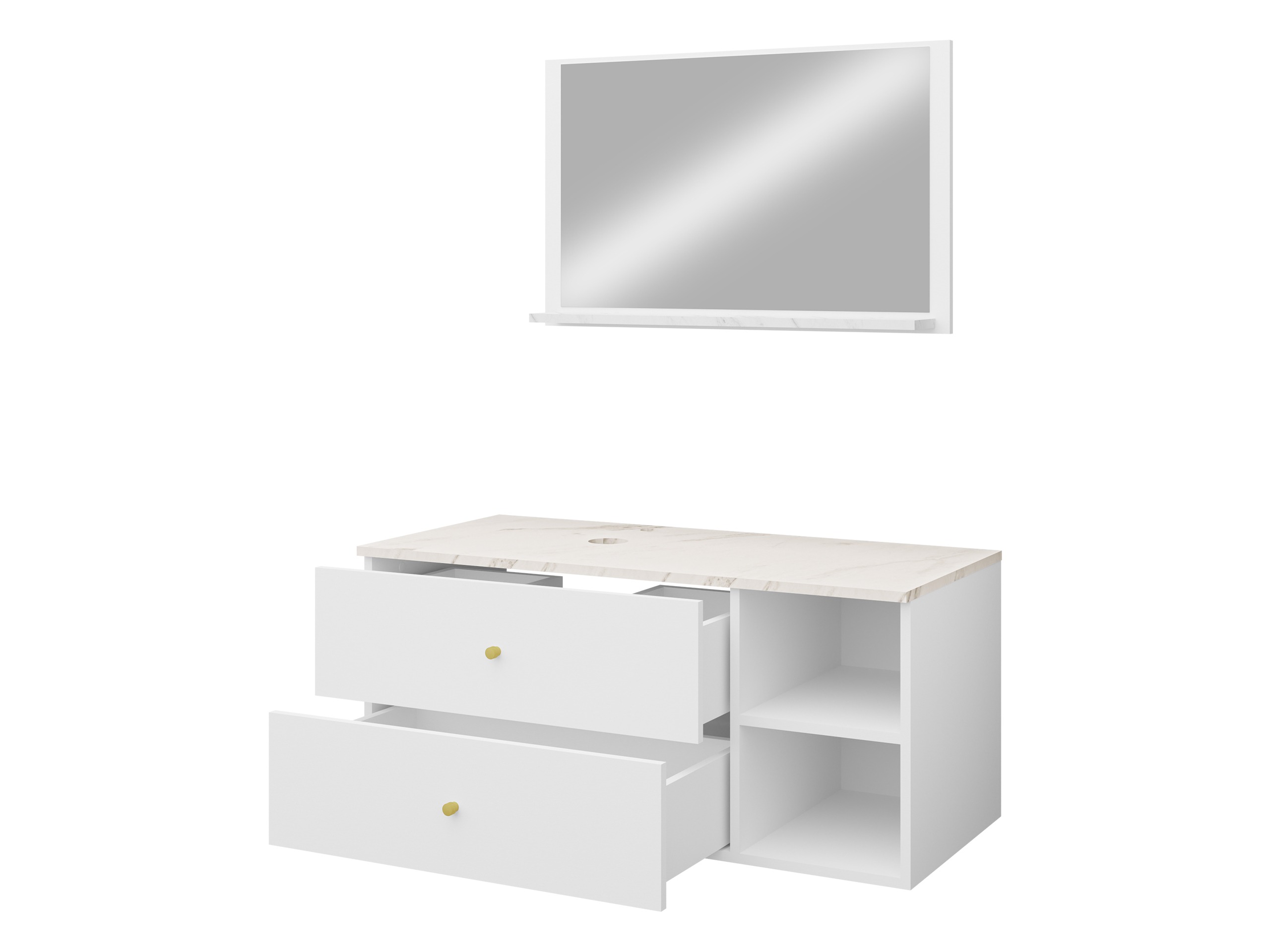 Kylpyhuonesetti Ophruvi 100 (Vaaleanruskea)