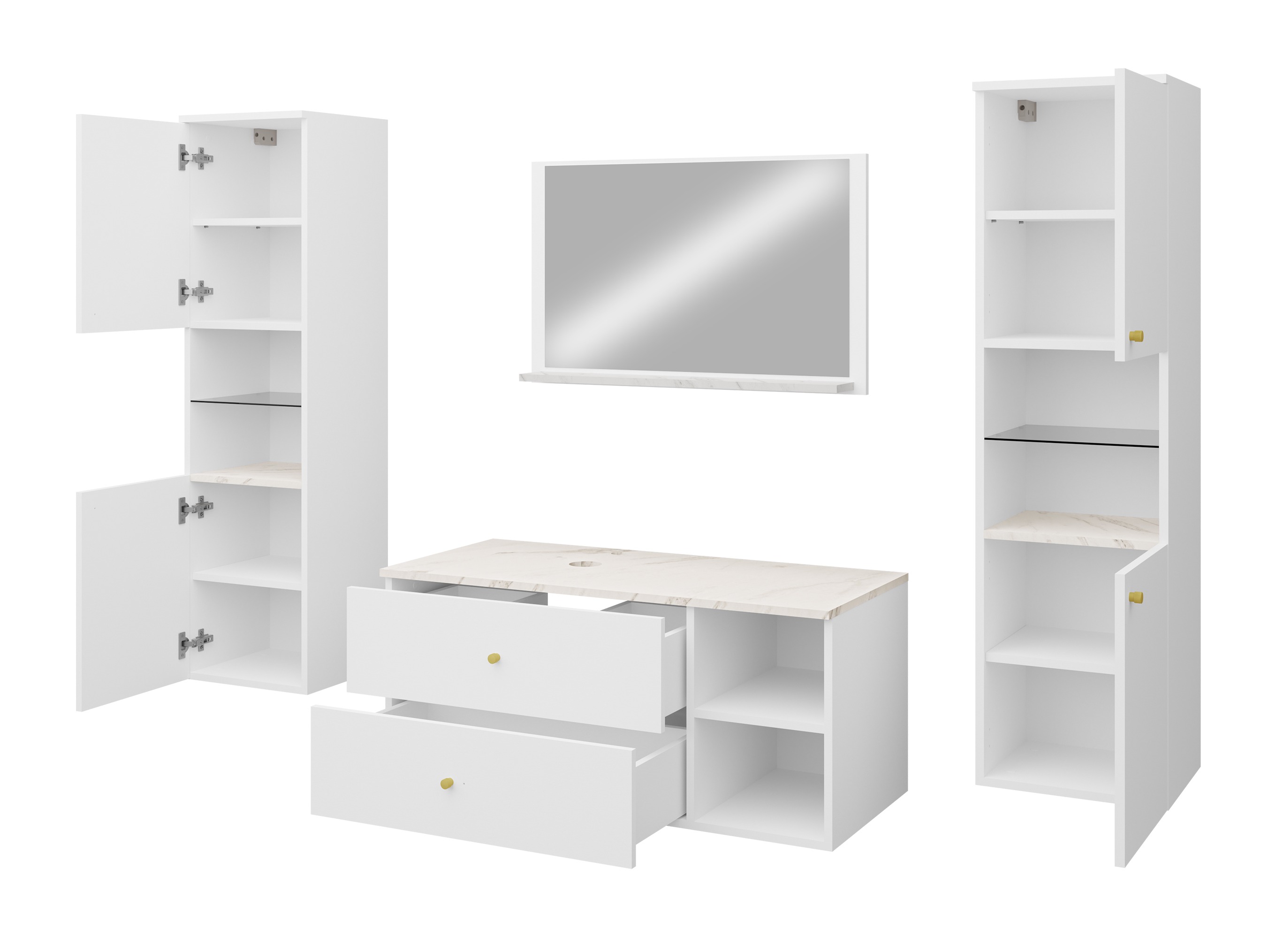 Kylpyhuonesetti Ophruvi 102 (Vaaleanruskea)