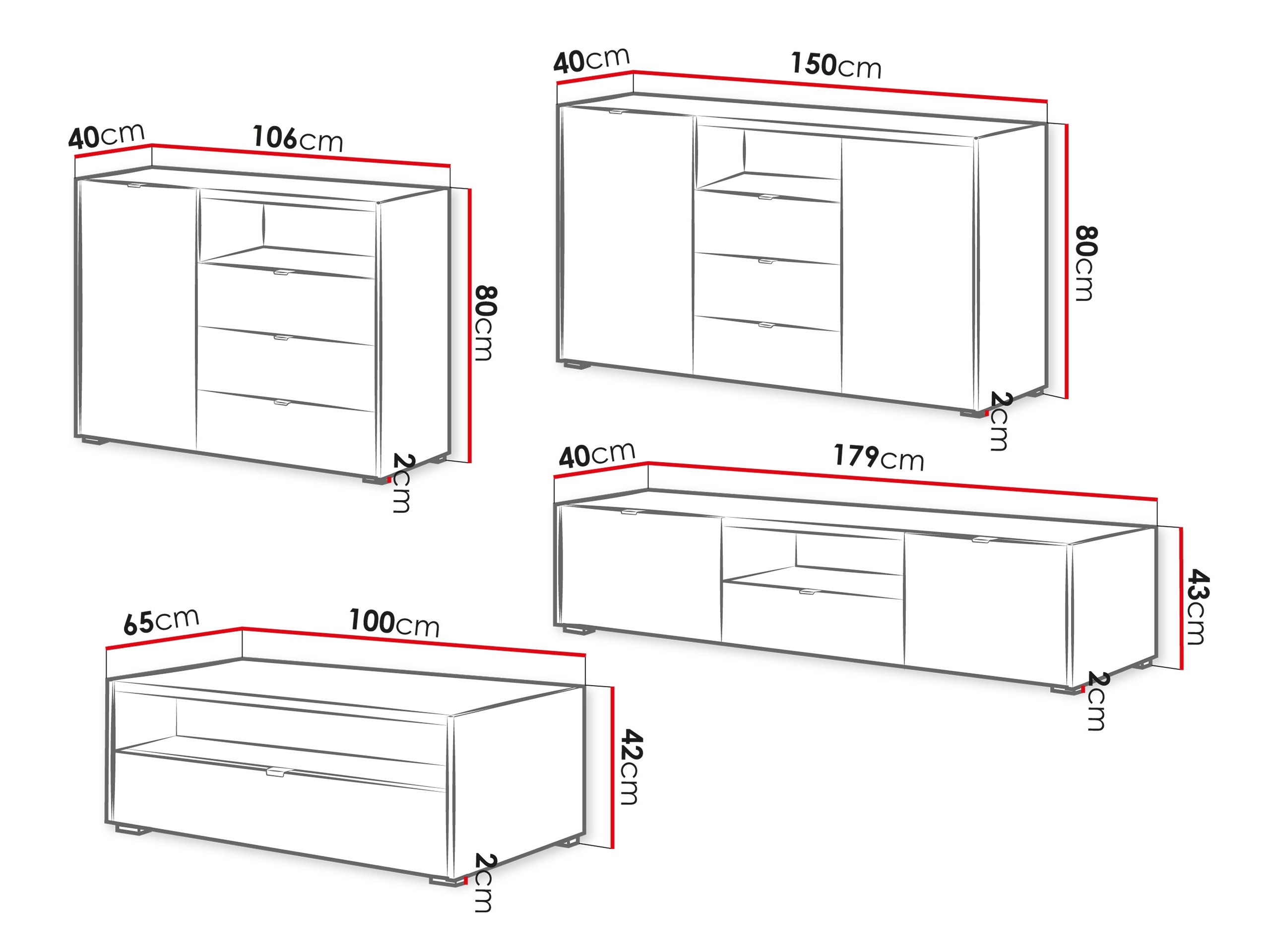 Olohuonesetti Comfivo Ordo