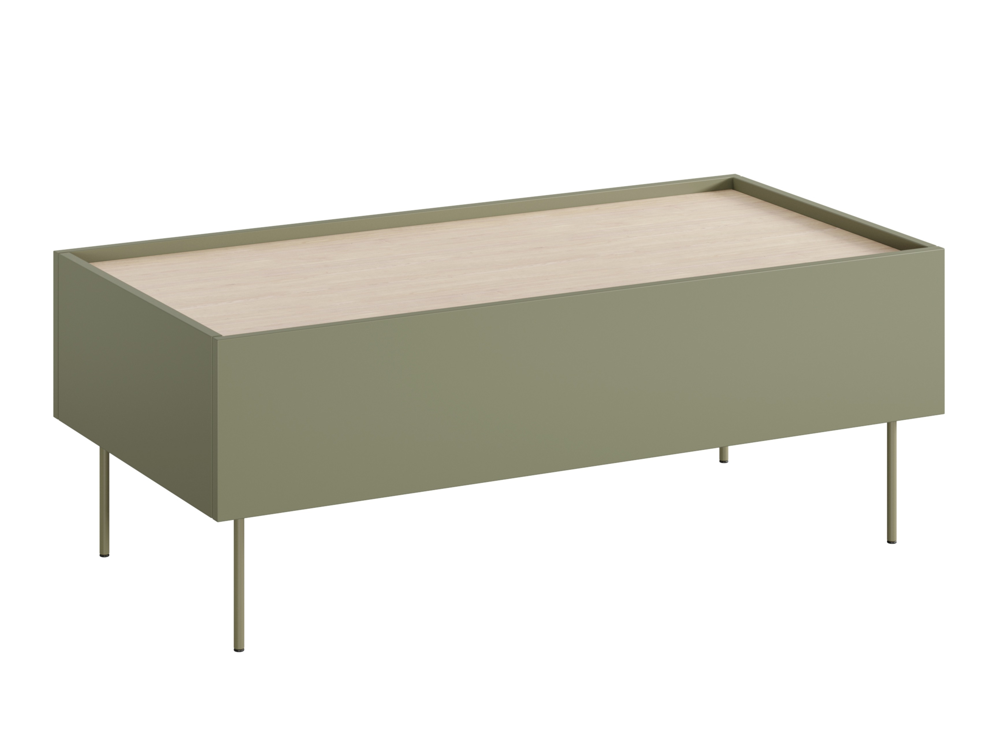 Sohvapöytä Tivdala 108 (Tammi + Mattavihreä)