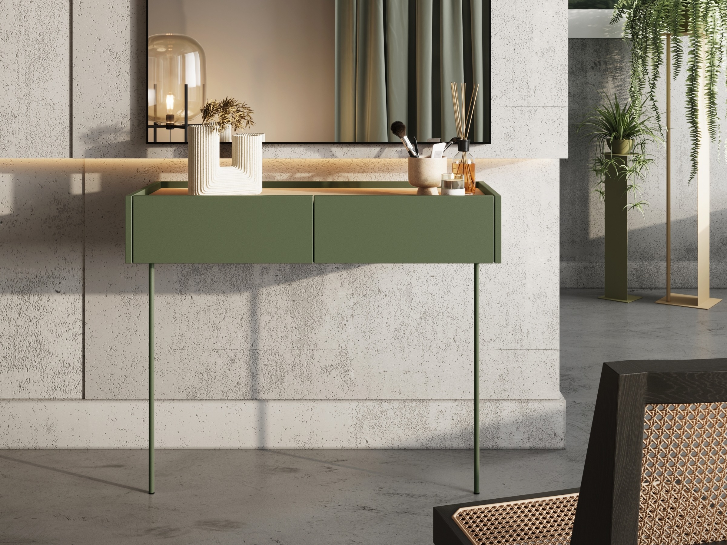 Konsoli Tivdala 110 (Tammi + Mattavihreä)