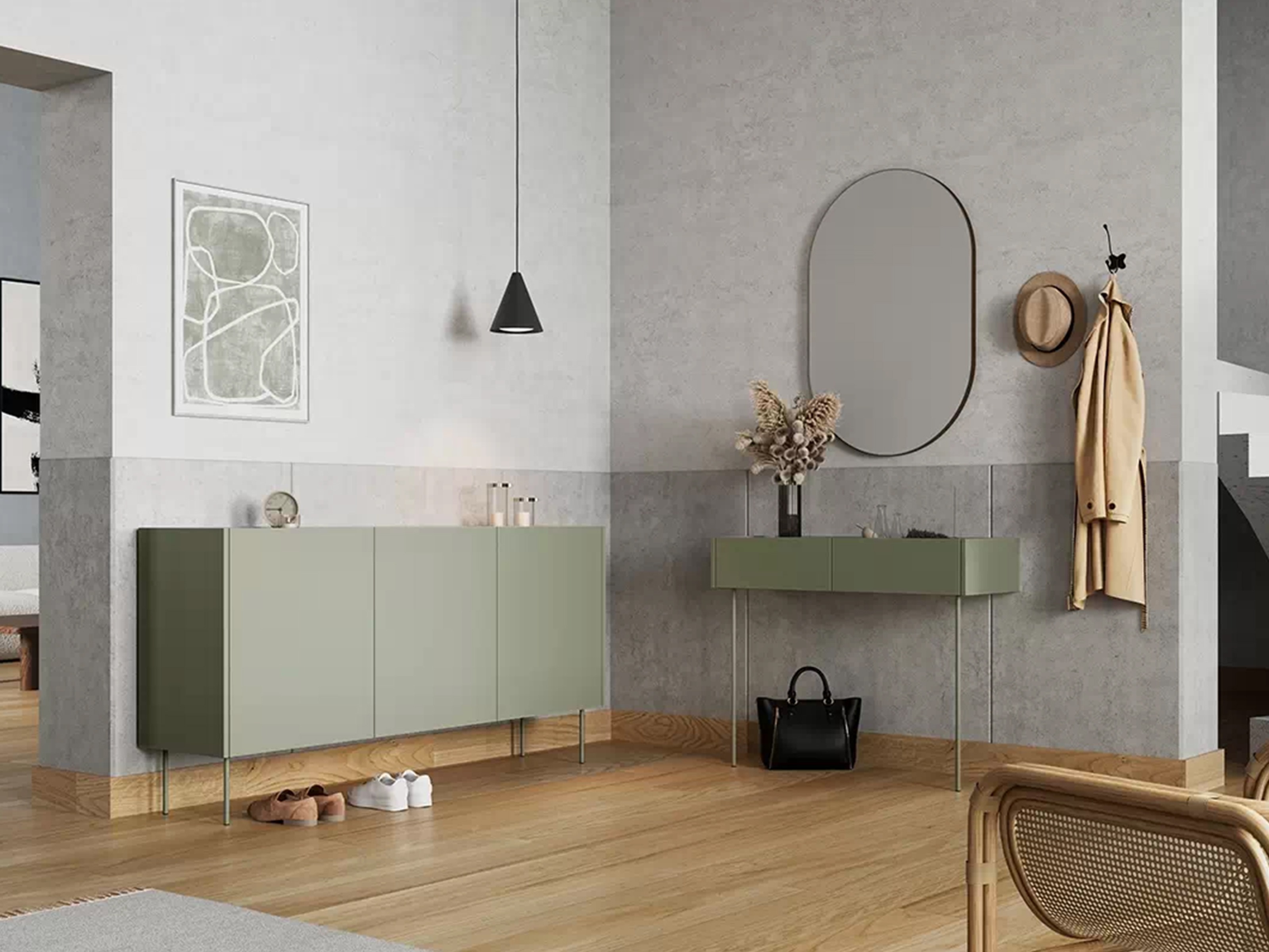 Konsoli Tivdala 110 (Tammi + Mattavihreä)