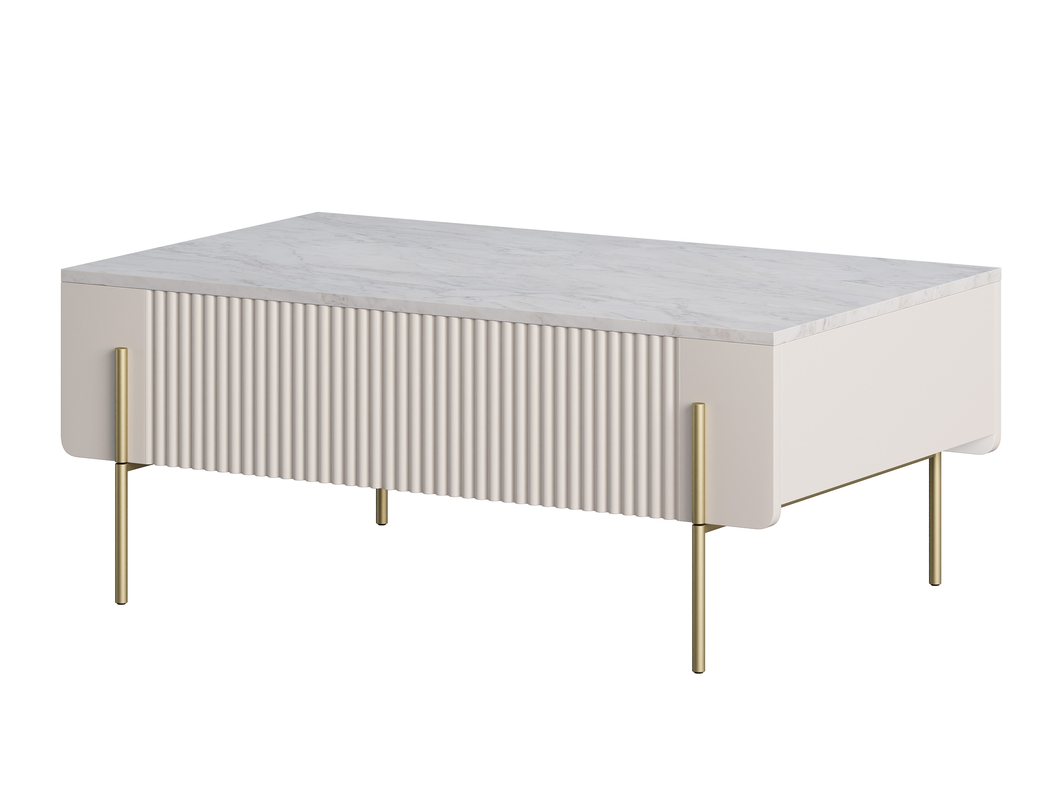 Sohvapöytä Etrvero 106 (Kashmir + Valkoinen marmori)