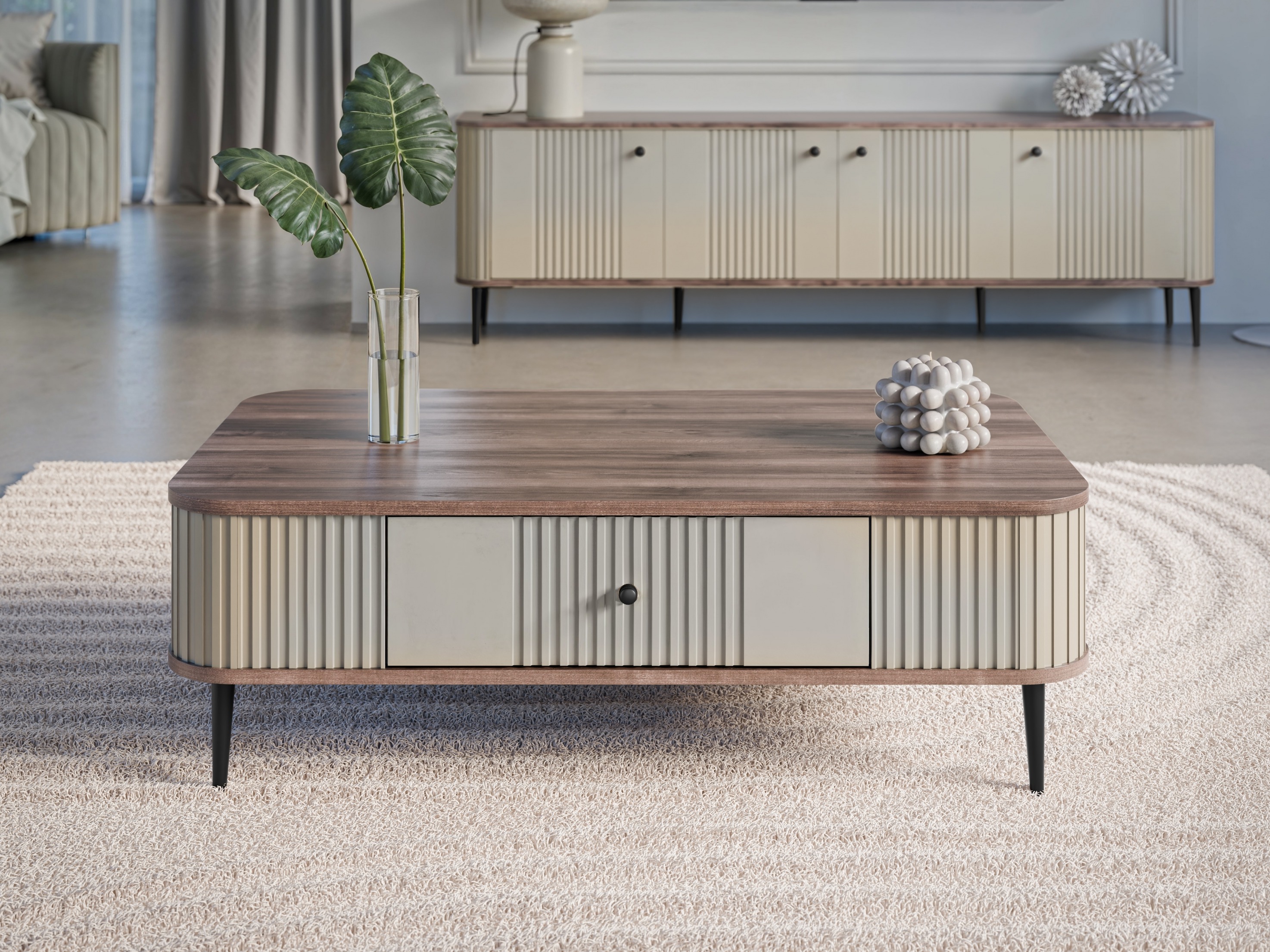 Sohvapöytä Revtoru 105 (Kashmir + Pähkinä)