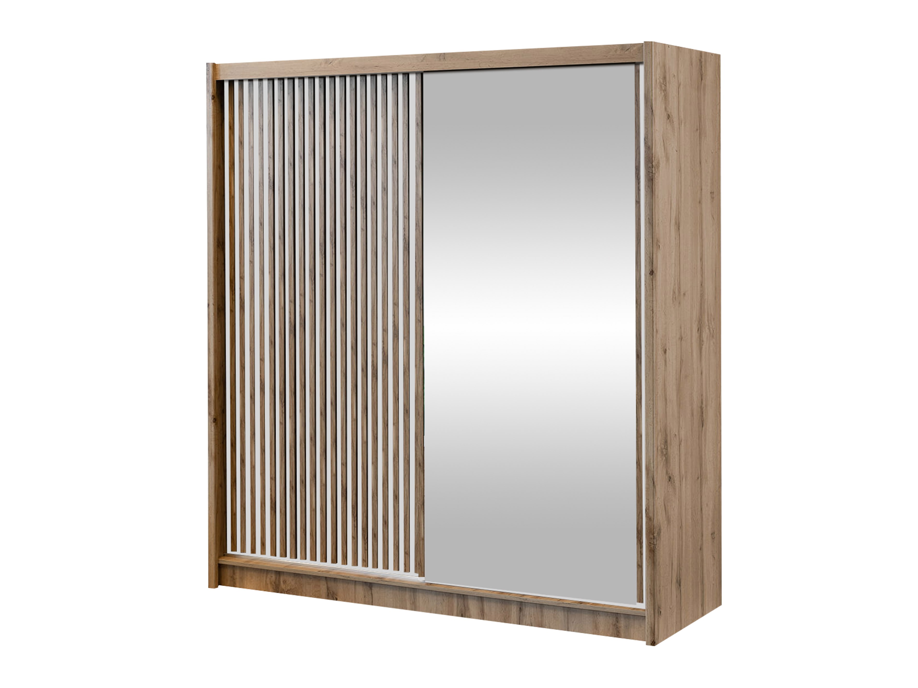 Vaatekaappi Gemes (Wotan tammi + Valkoinen)