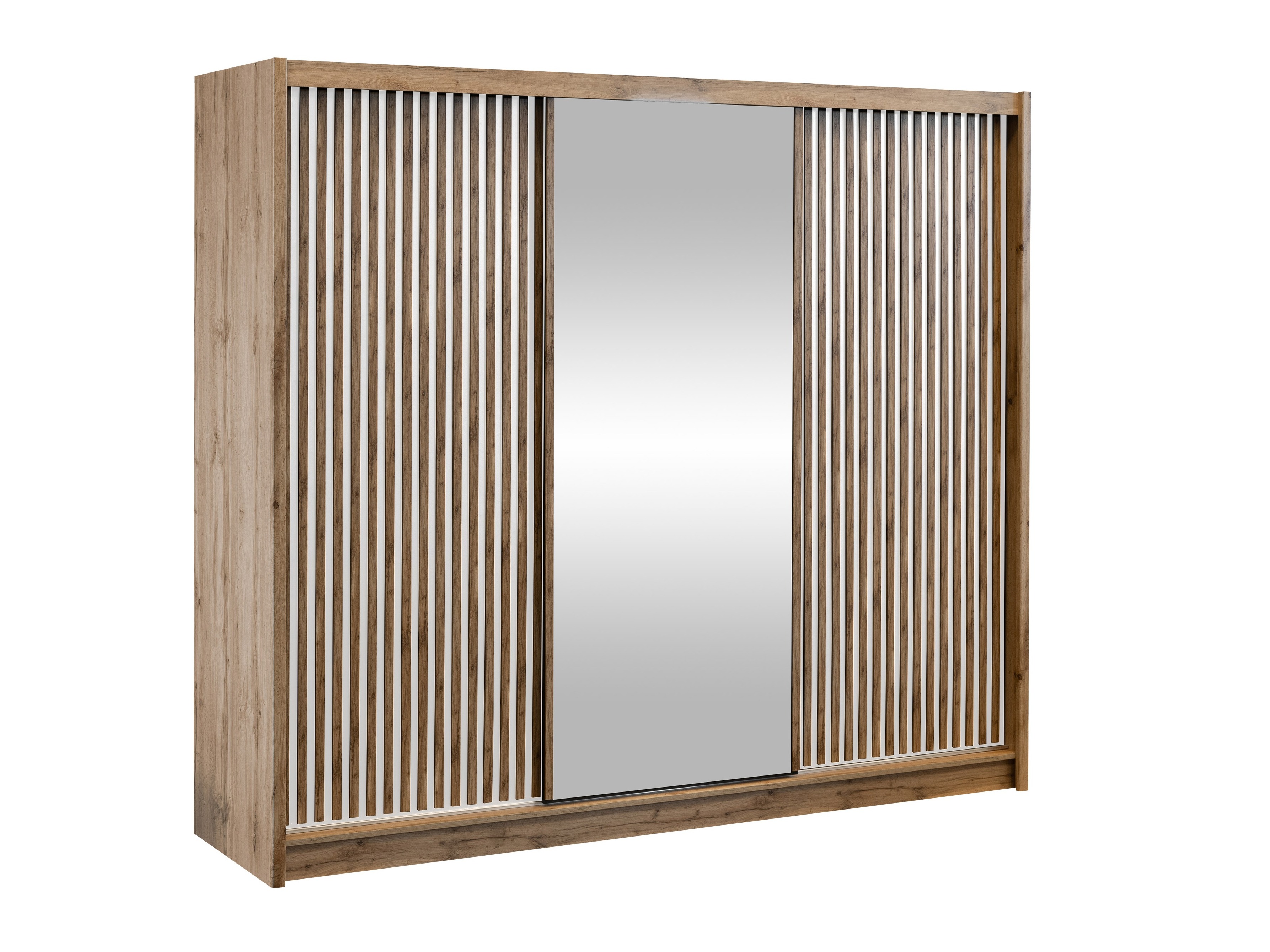 Vaatekaappi Gemes I (Wotan tammi + Valkoinen)