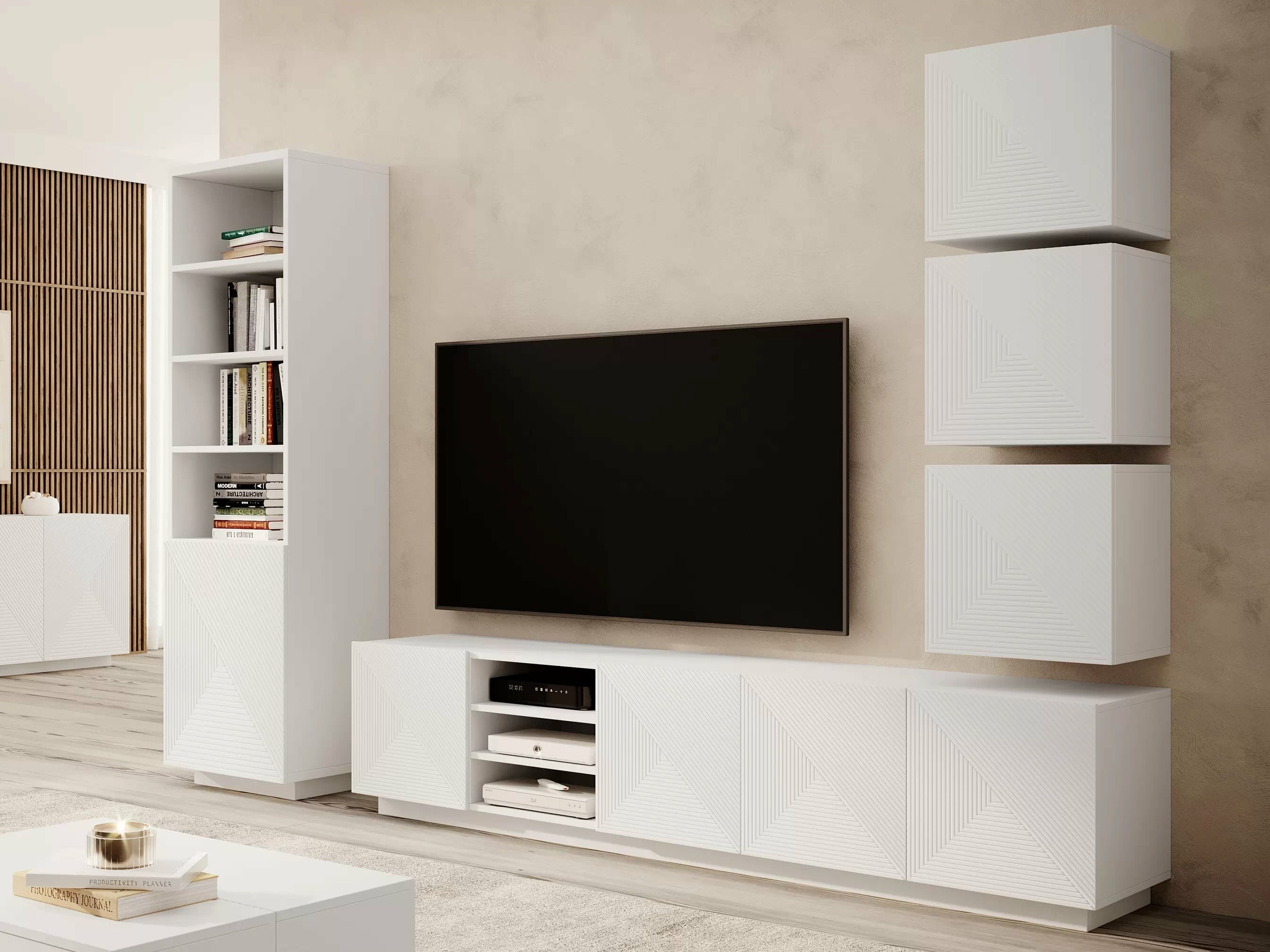 Olohuonesetti Dortivi 124 (Matta valkoinen)