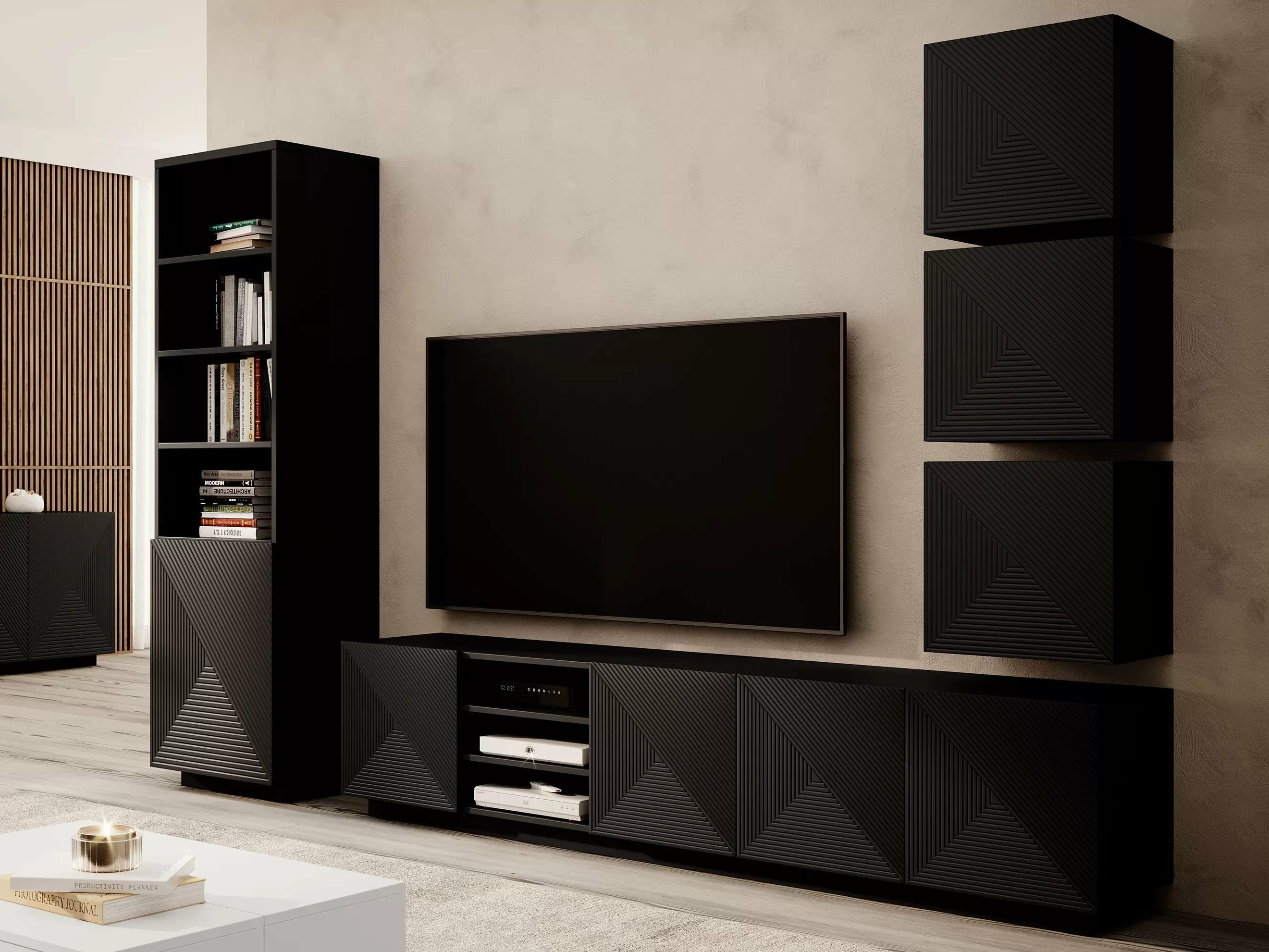 Olohuonesetti Dortivi 124 (Mattamusta)