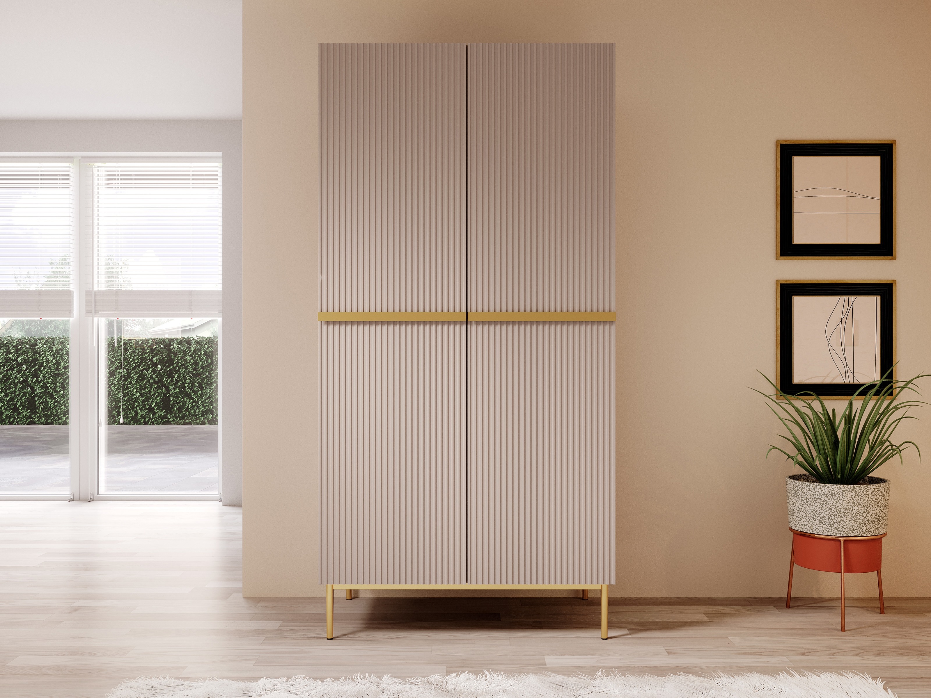 Vaatekaappi Melfelu 122 (Pinkki)