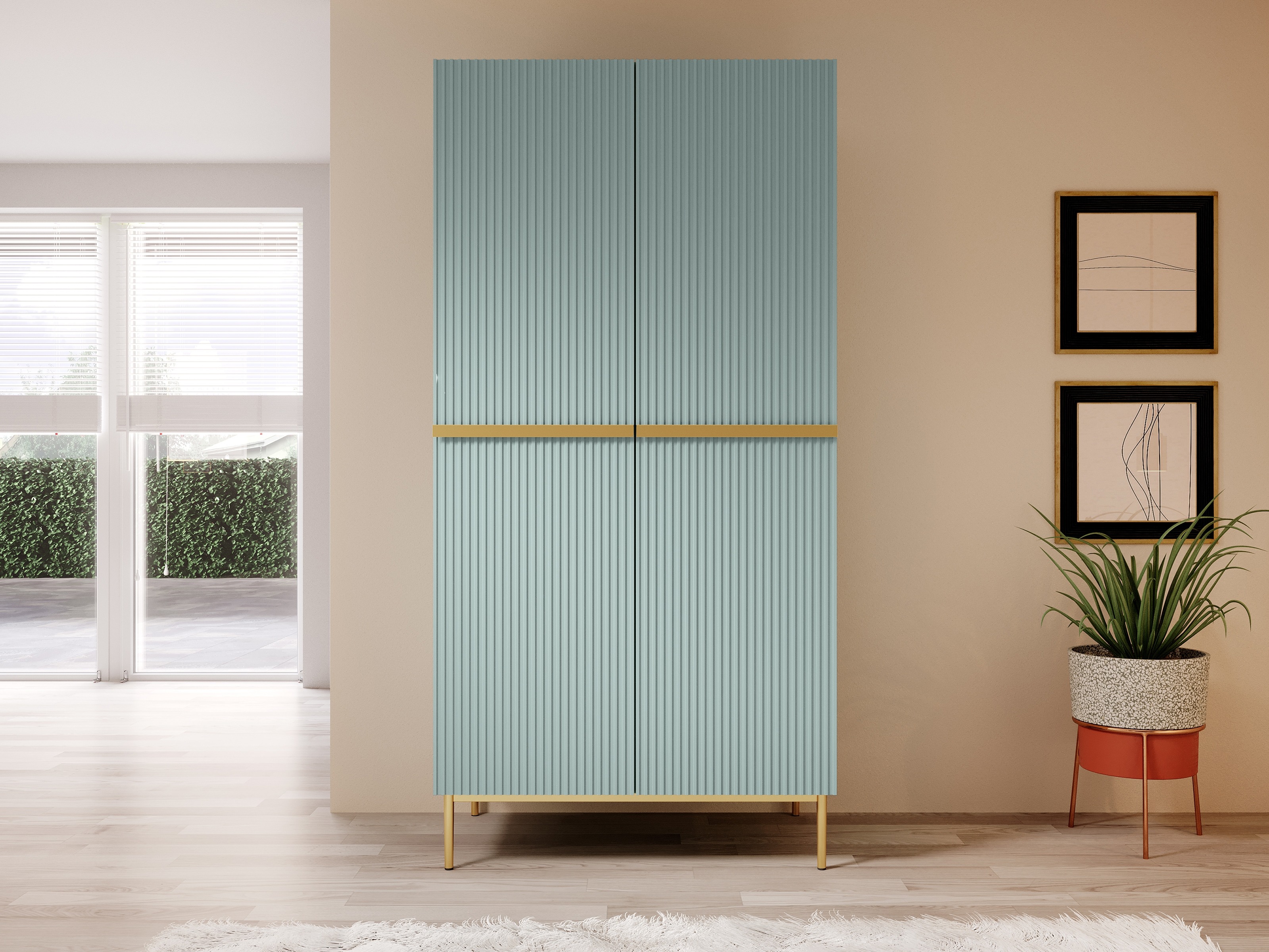 Vaatekaappi Melfelu 122 (Turkoosi)