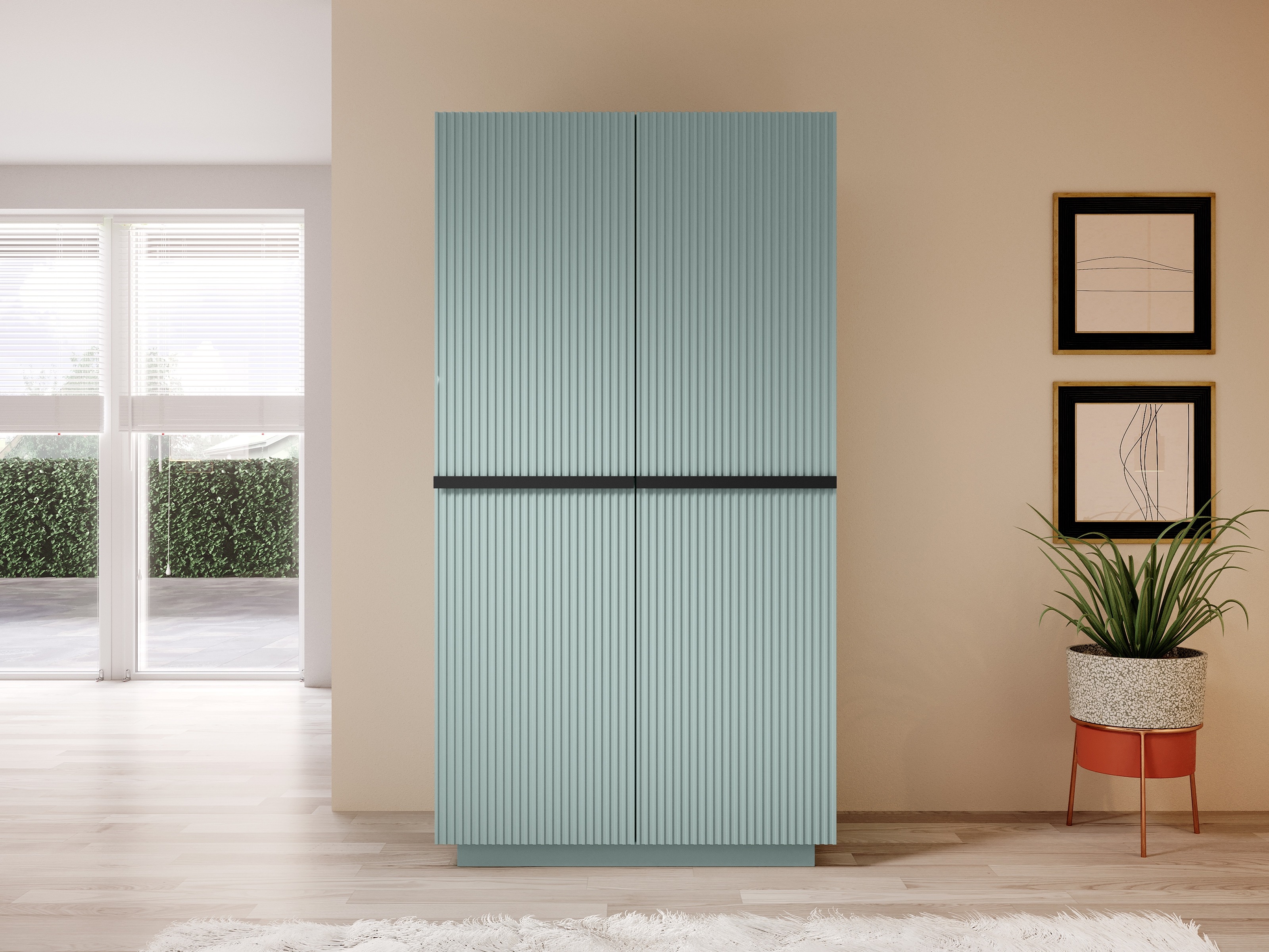 Vaatekaappi Melfelu 124 (Musta)