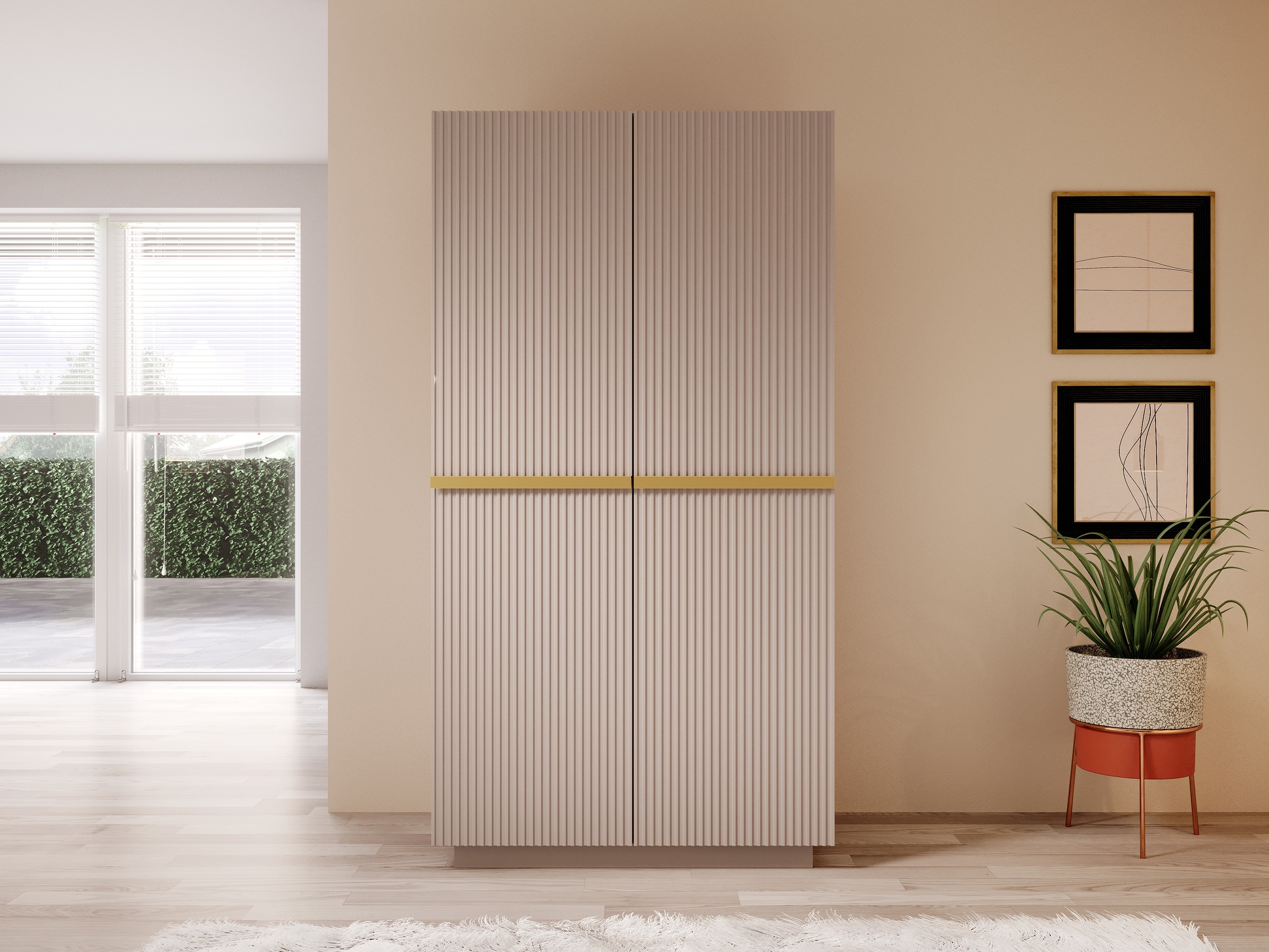 Vaatekaappi Melfelu 124 (Pinkki)