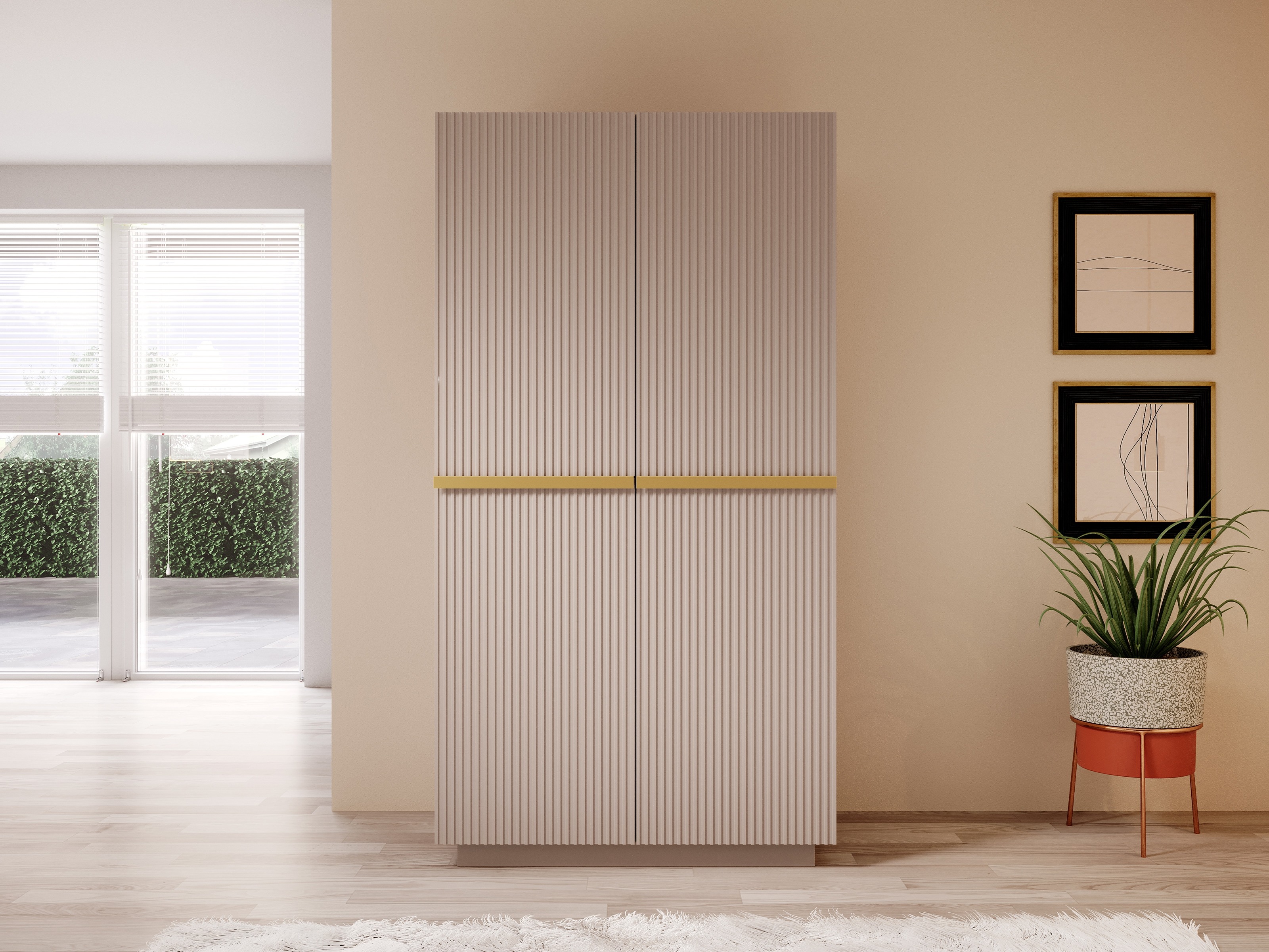 Vaatekaappi Melfelu 125 (Pinkki)