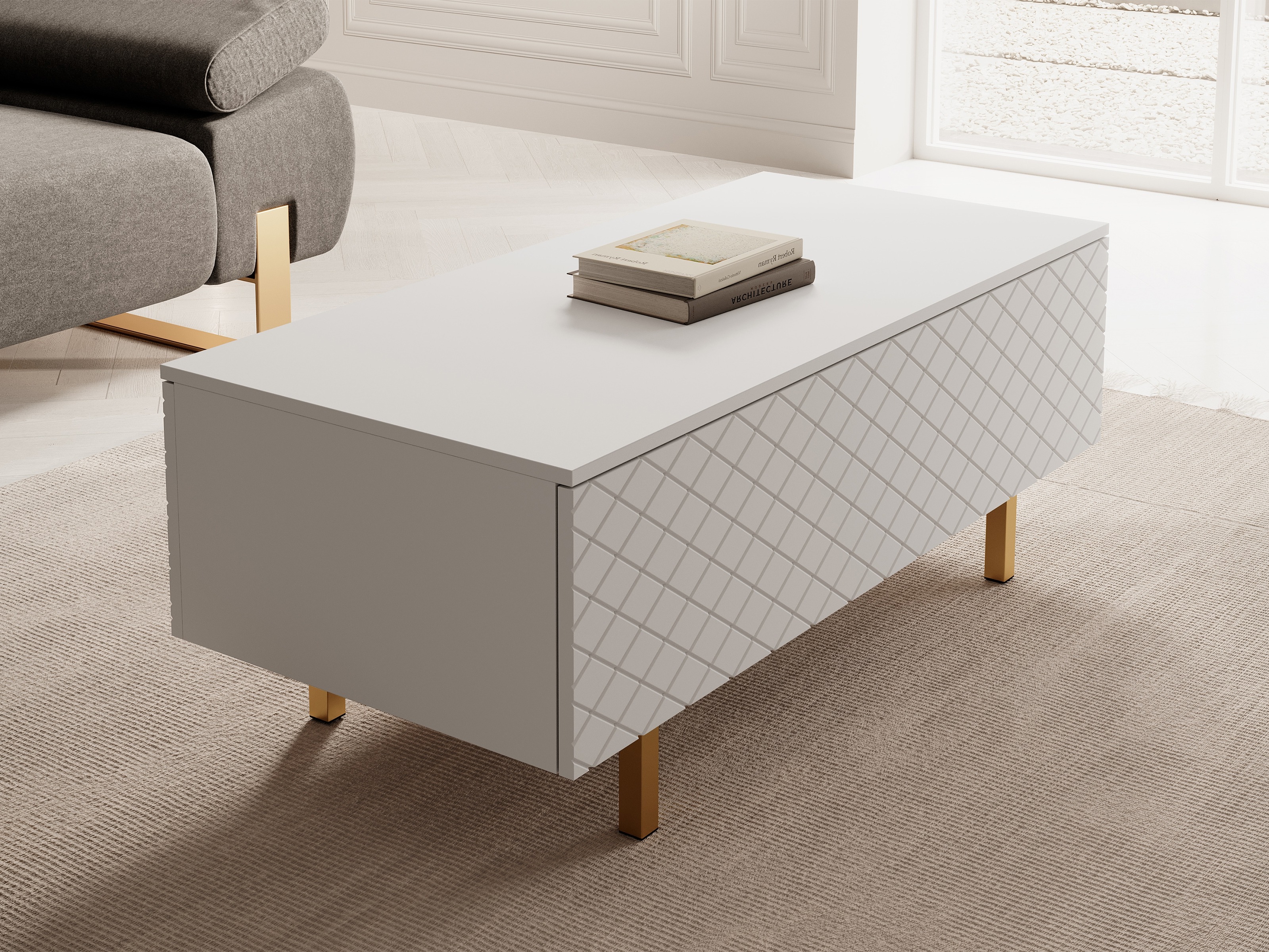 Sohvapöytä Felnuo 100 (Valkoinen)