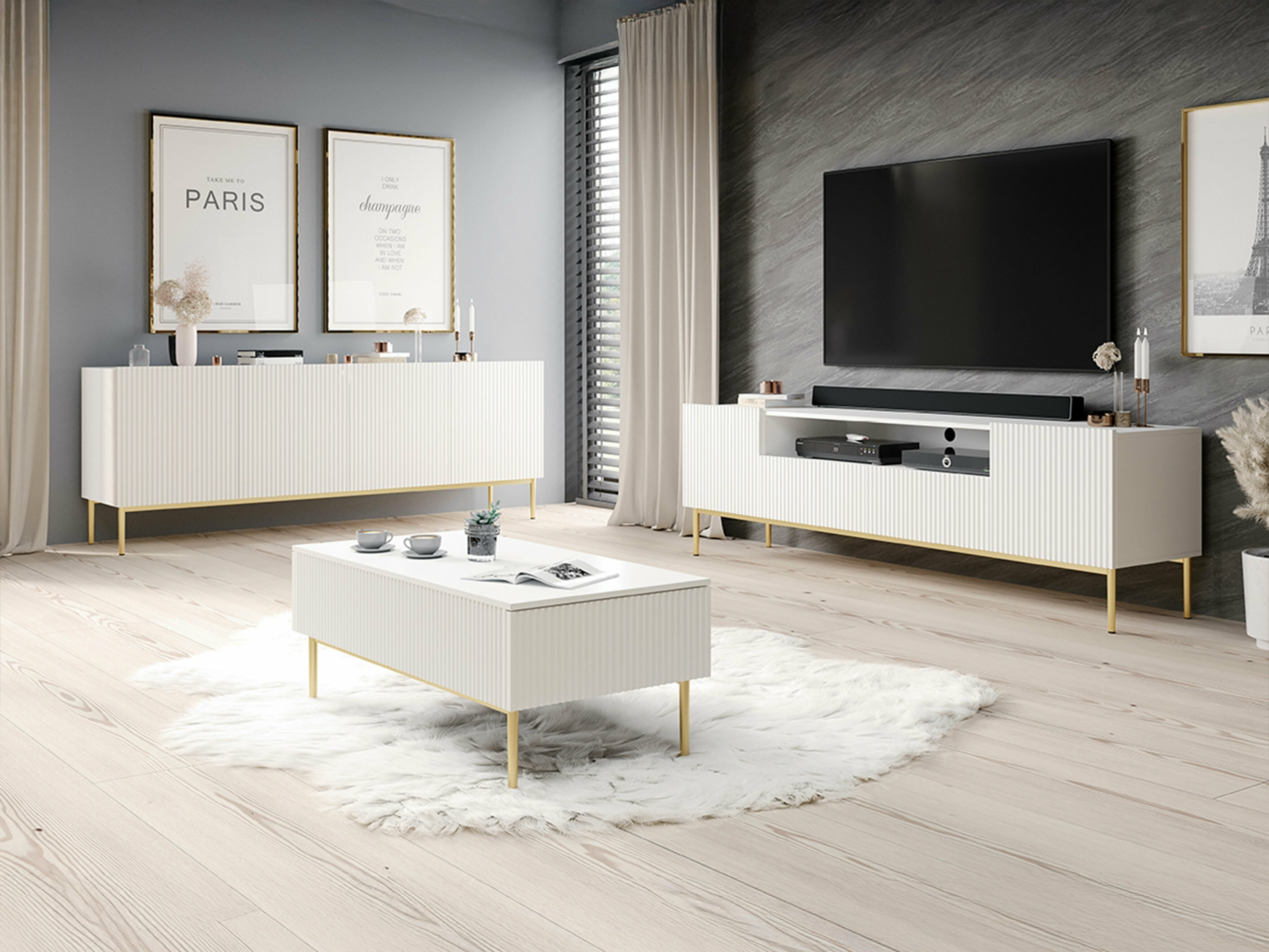 Olohuonesetti Melfelu 138 (Valkoinen)