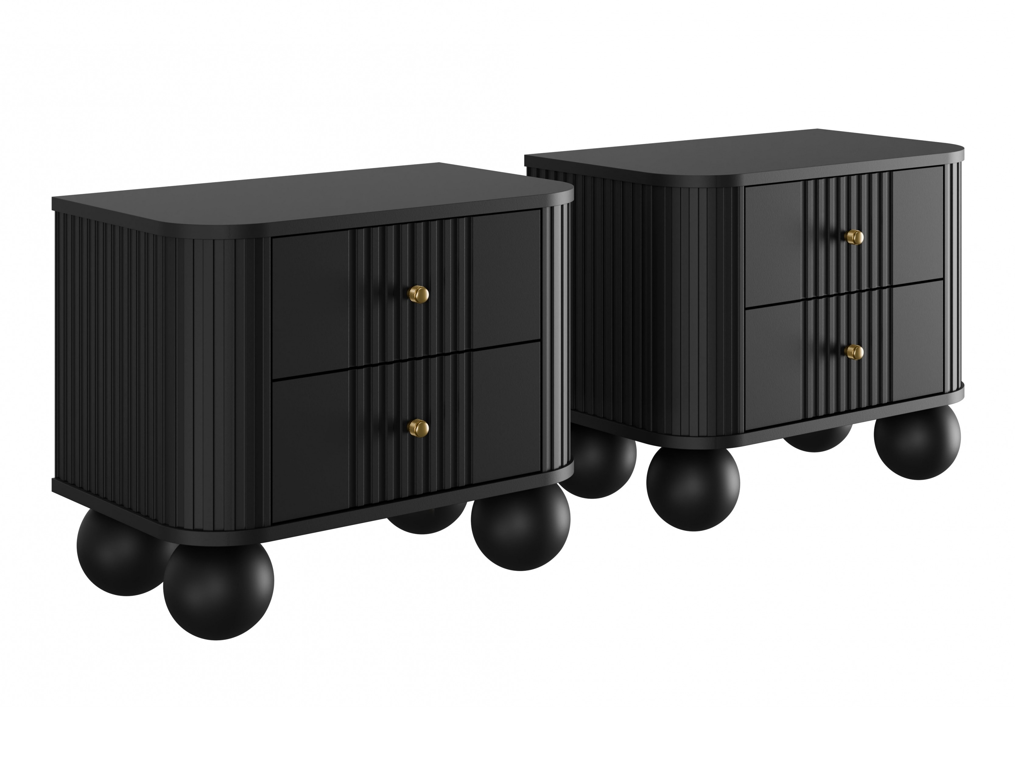 Yöpöytäsetti Fioveso 104 (Musta)