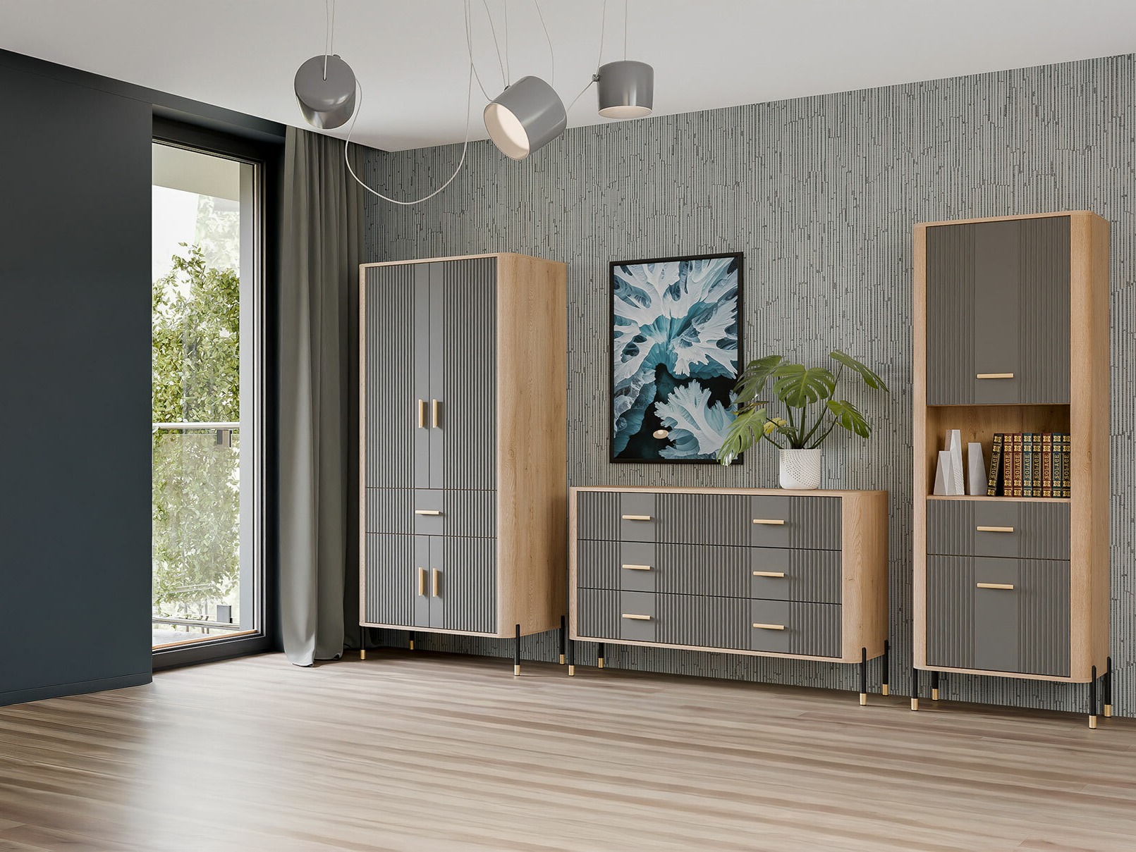 Olohuonesetti Flosora 149 (Harmaa)