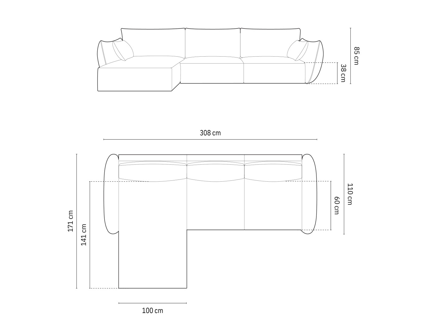 Kulmasohva Belenoe 105 (Over The Horizon 03)
