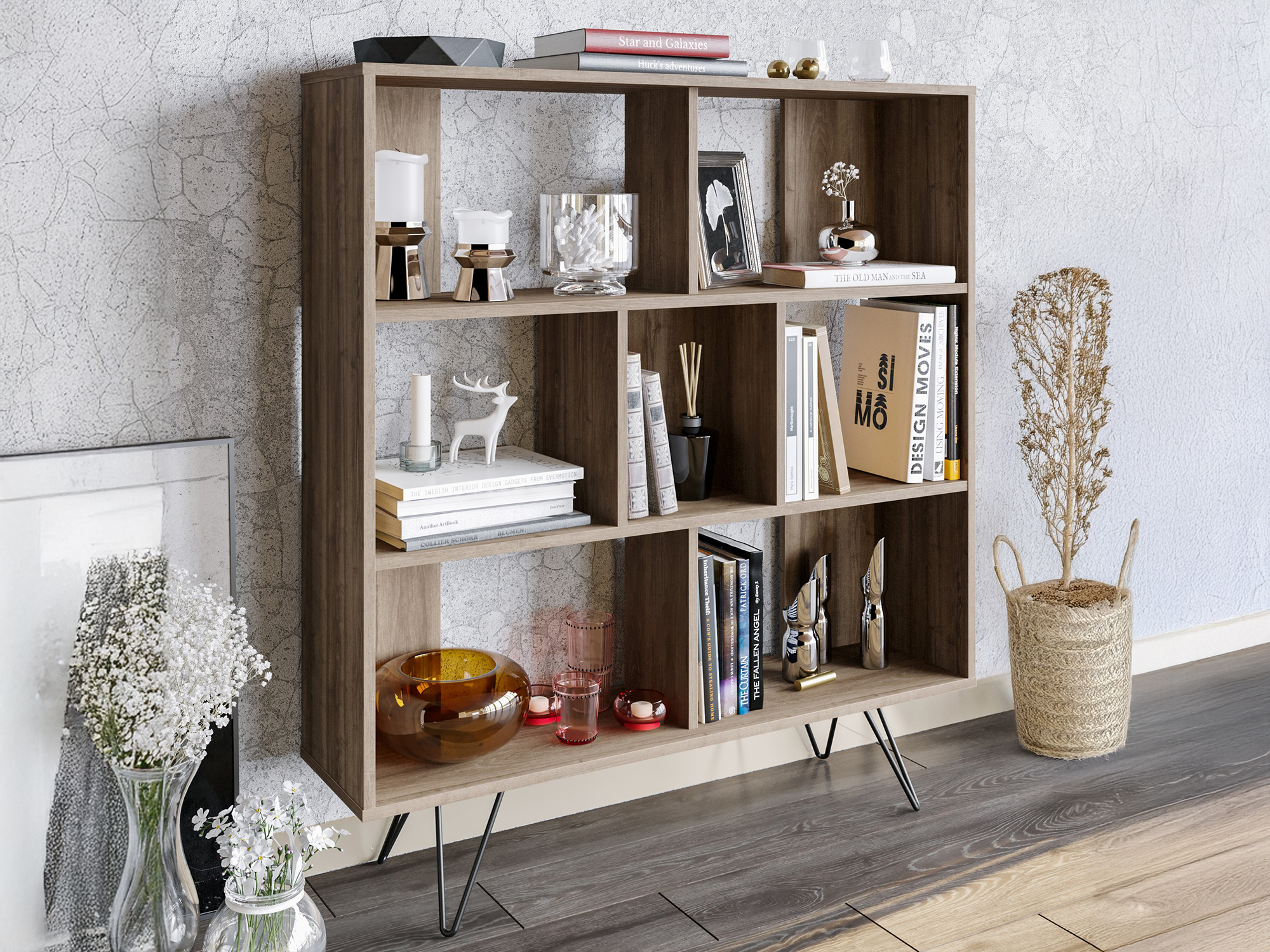 Hylly Asheboro 187 (Pähkinä)