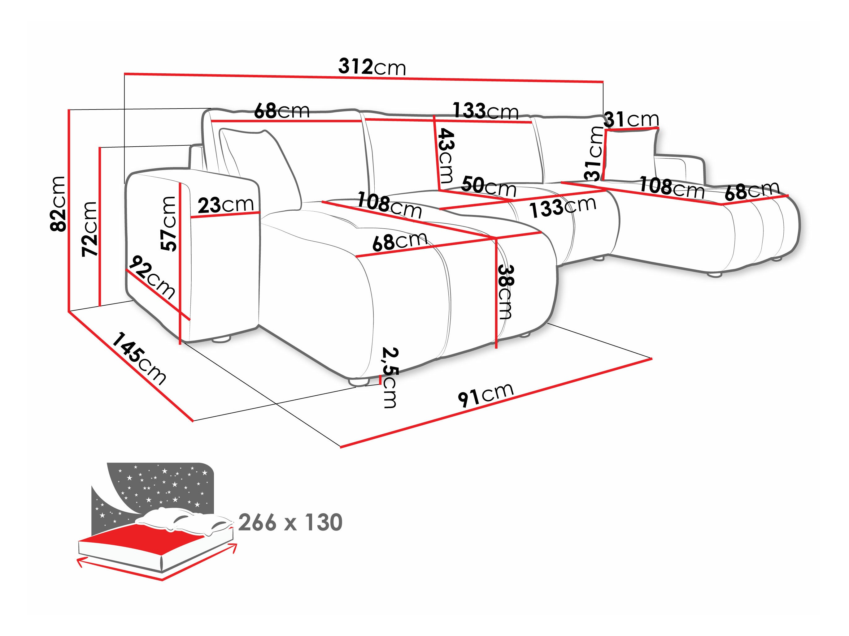 Kulmasohva Comfivo Laurus II (Velo 623)