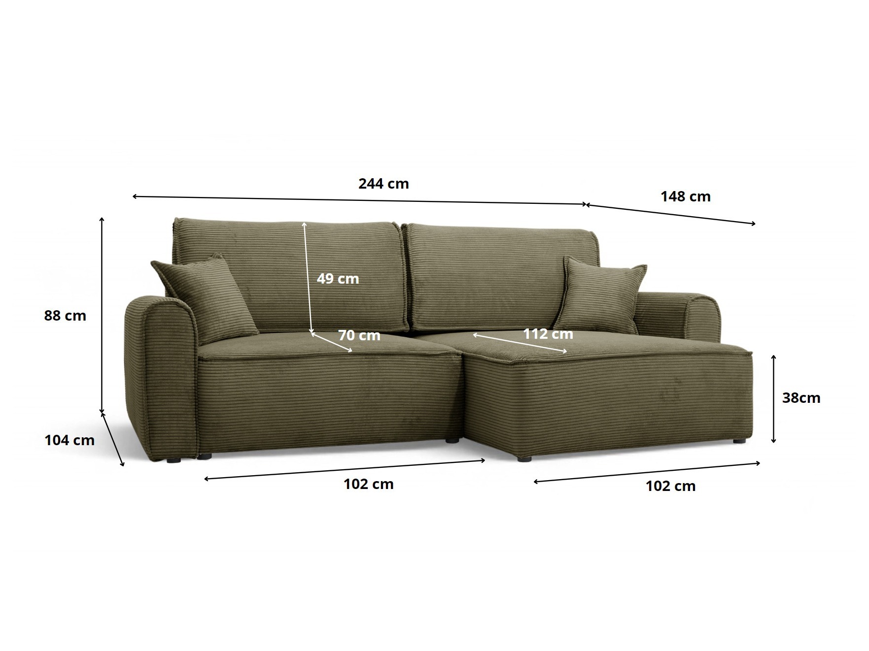 Kulmasohva Franklin 122 (Poso 60)