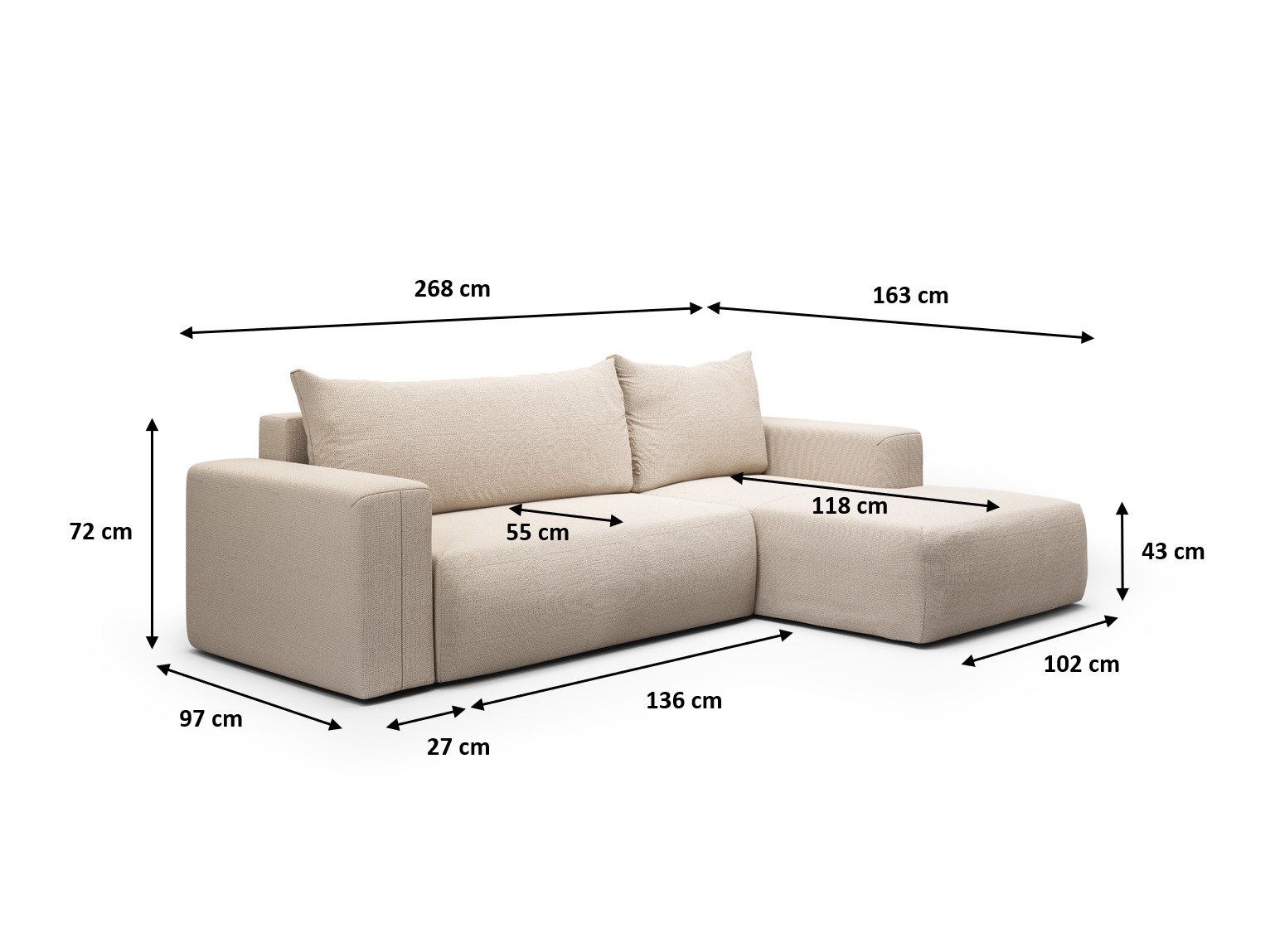 Kulmasohva Lirdomo 100 (Aragon 39)