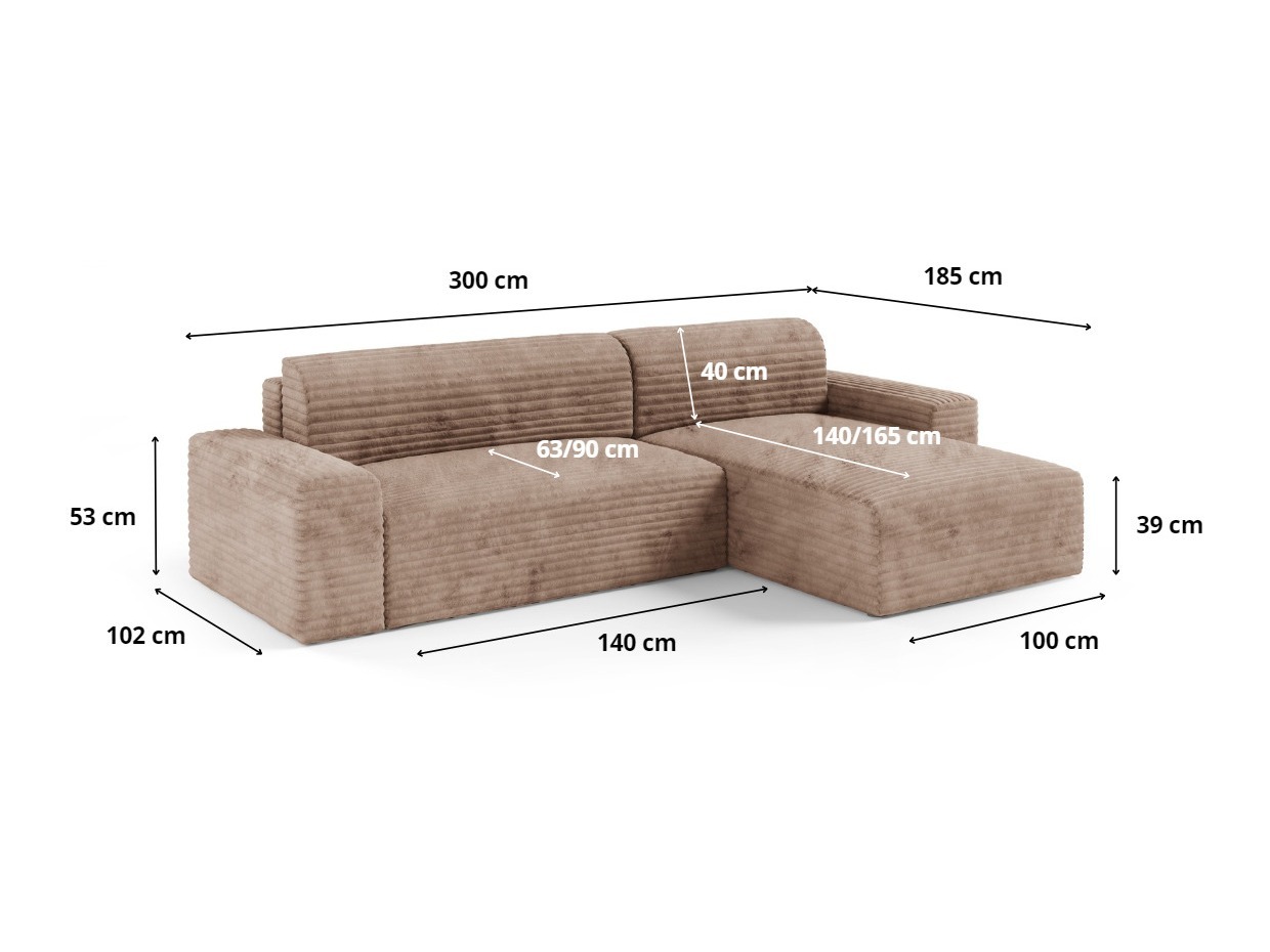 Kulmasohva Franklin 140 (Tilia 90)