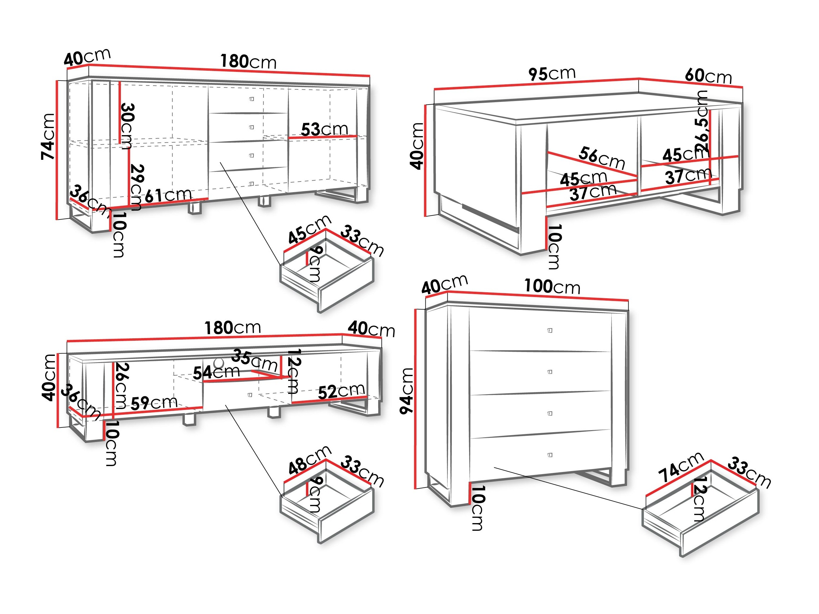 Olohuonesetti Comfivo Vestora