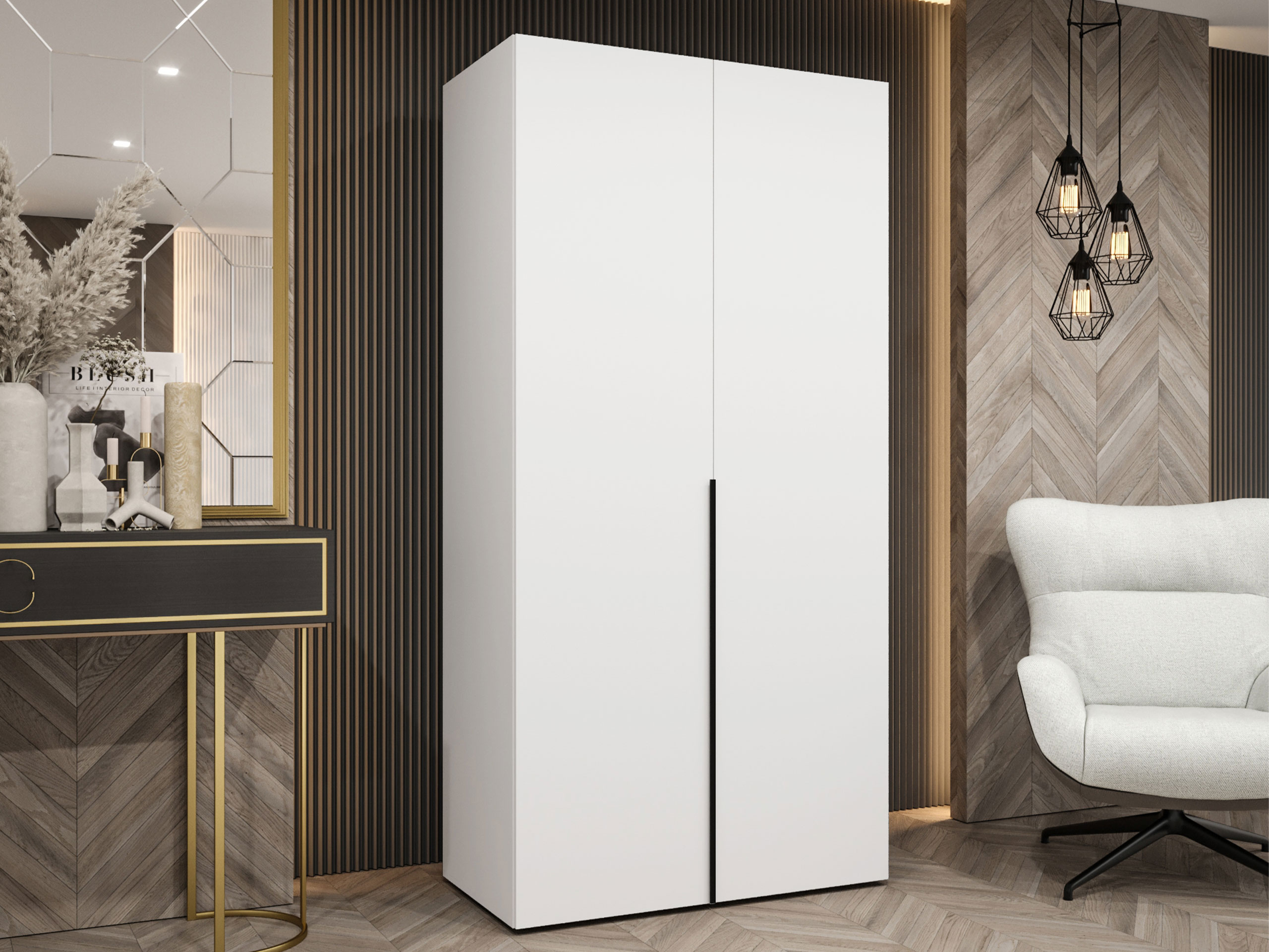 Vaatekaappi Hartford 535 (Valkoinen)