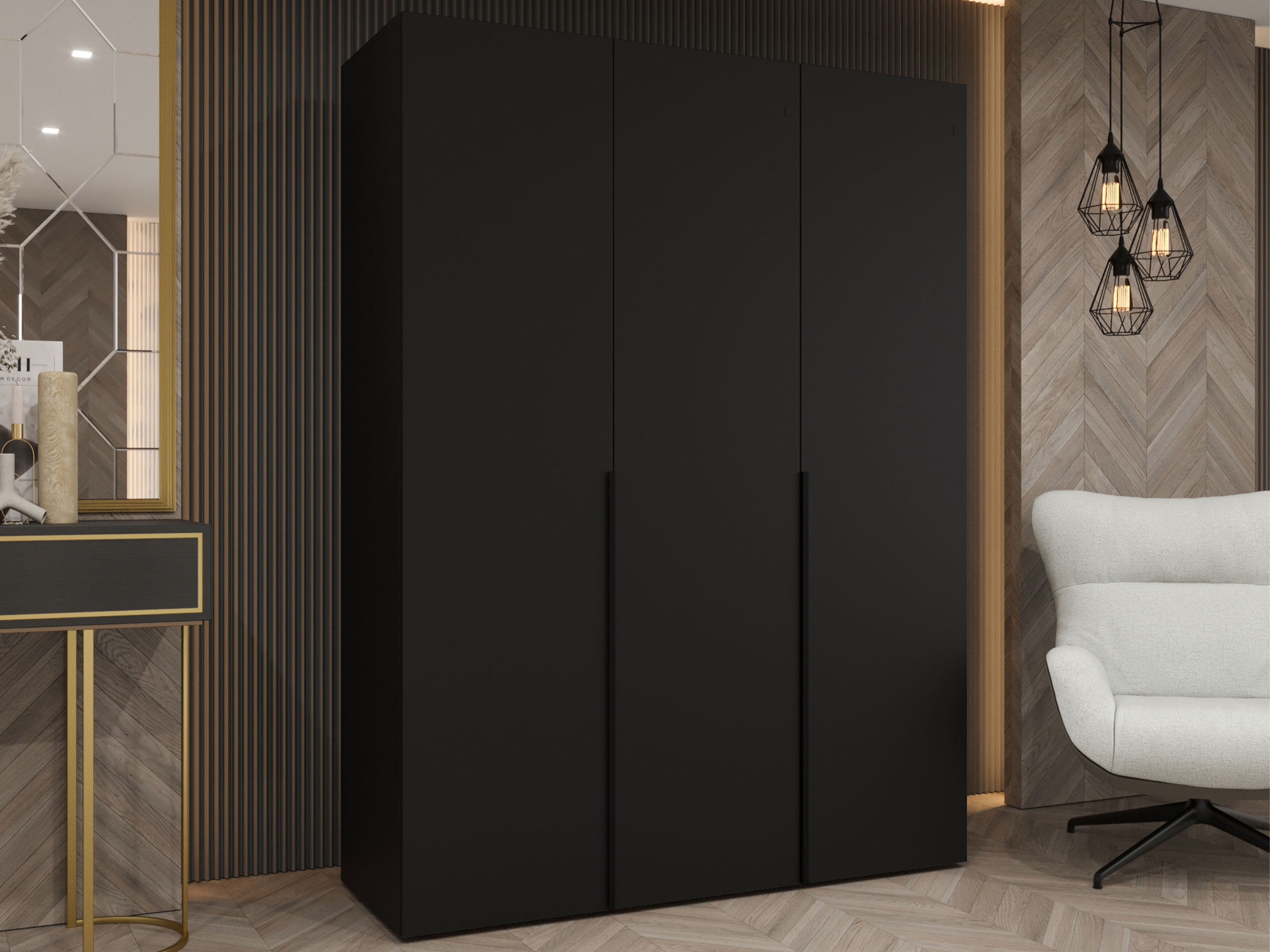 Vaatekaappi Hartford 536 (Musta)