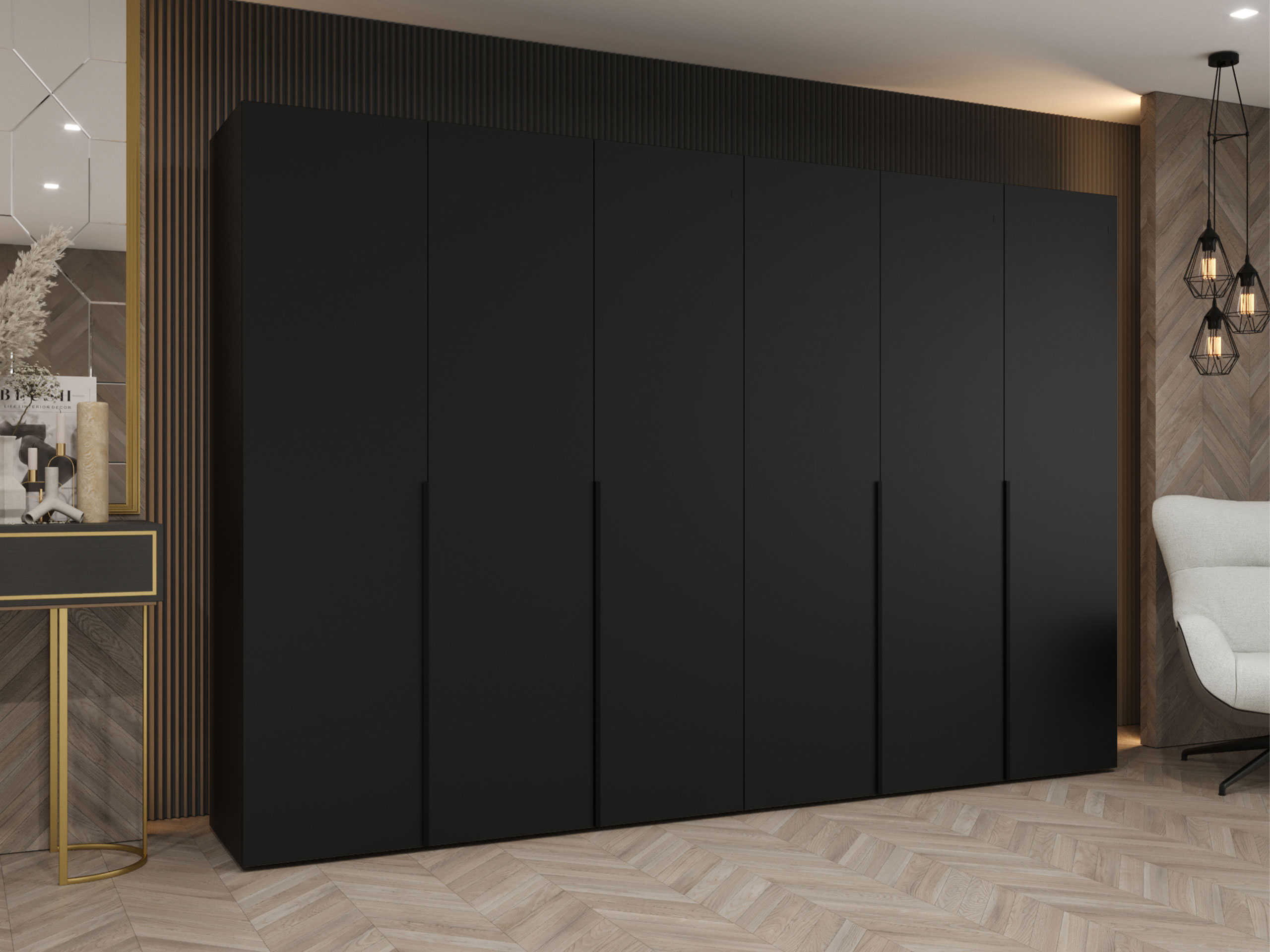 Vaatekaappi Hartford 539 (Musta)