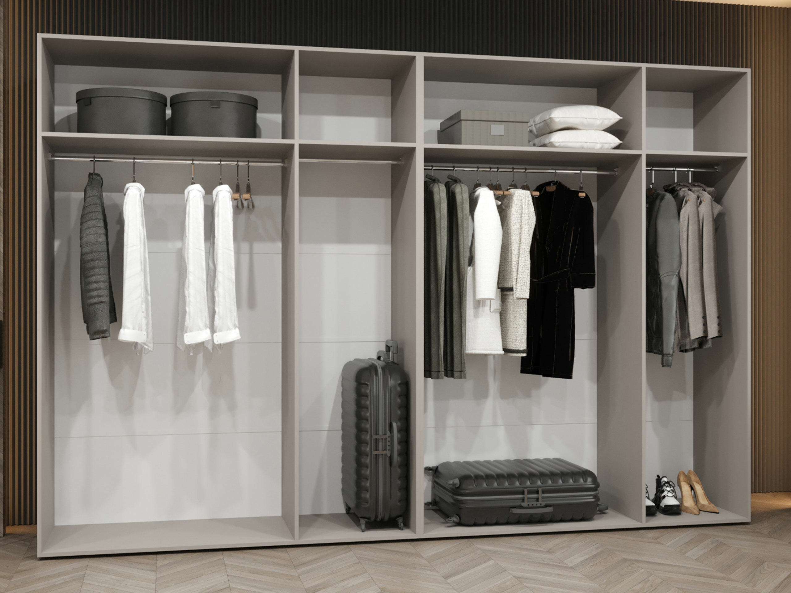 Vaatekaappi Hartford 539 (Musta)