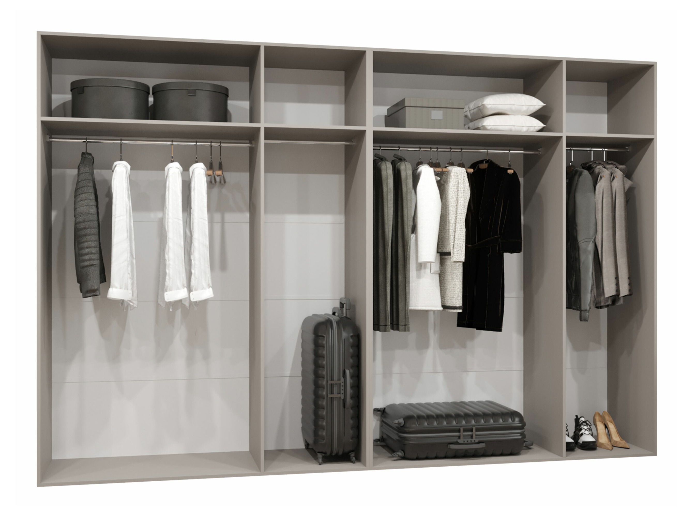 Vaatekaappi Hartford 539 (Musta)