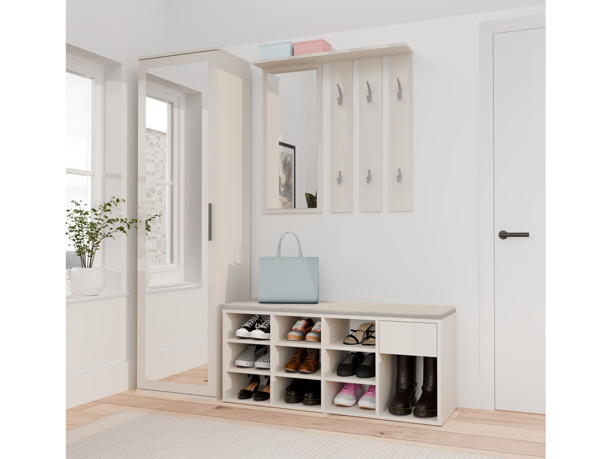Kenkähylly Mandeville 322 (Beige)