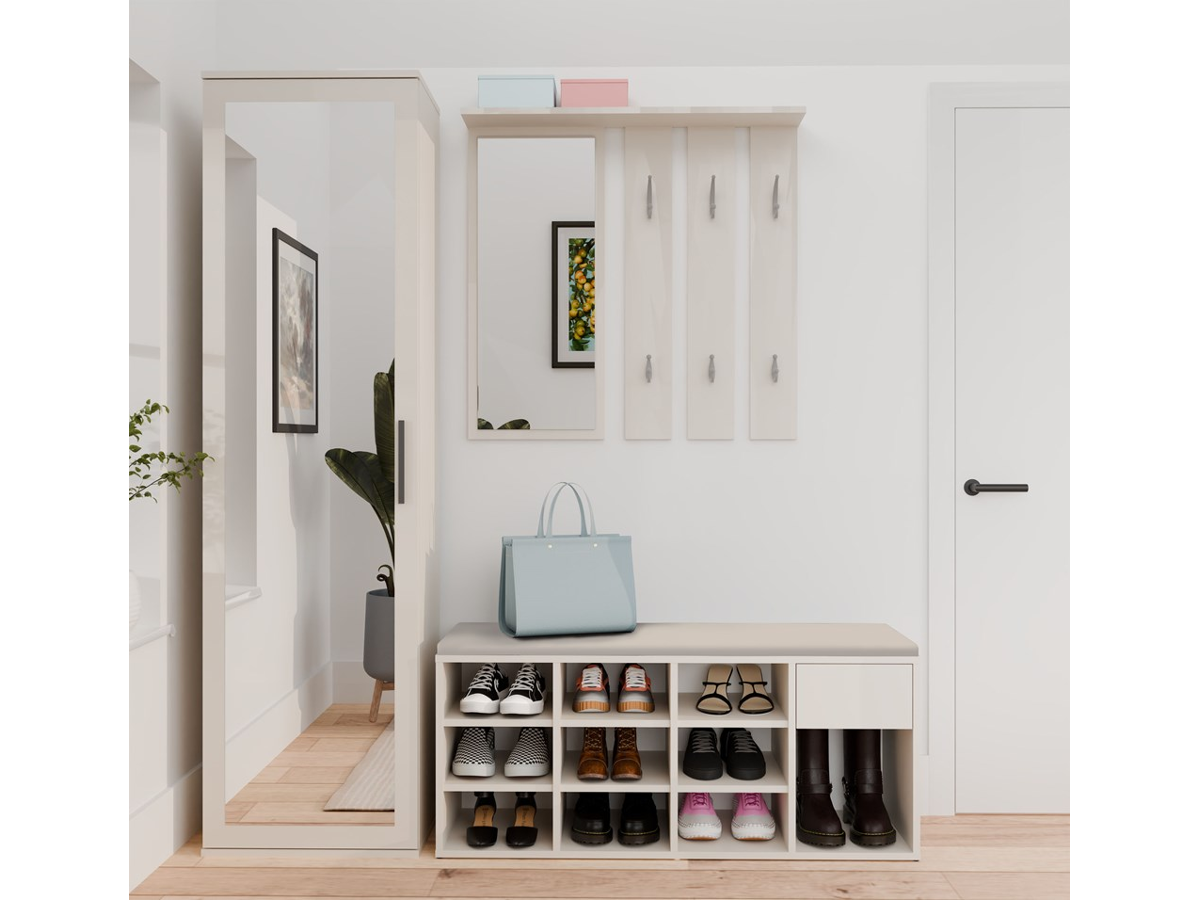 Kenkähylly Mandeville 322 (Beige)