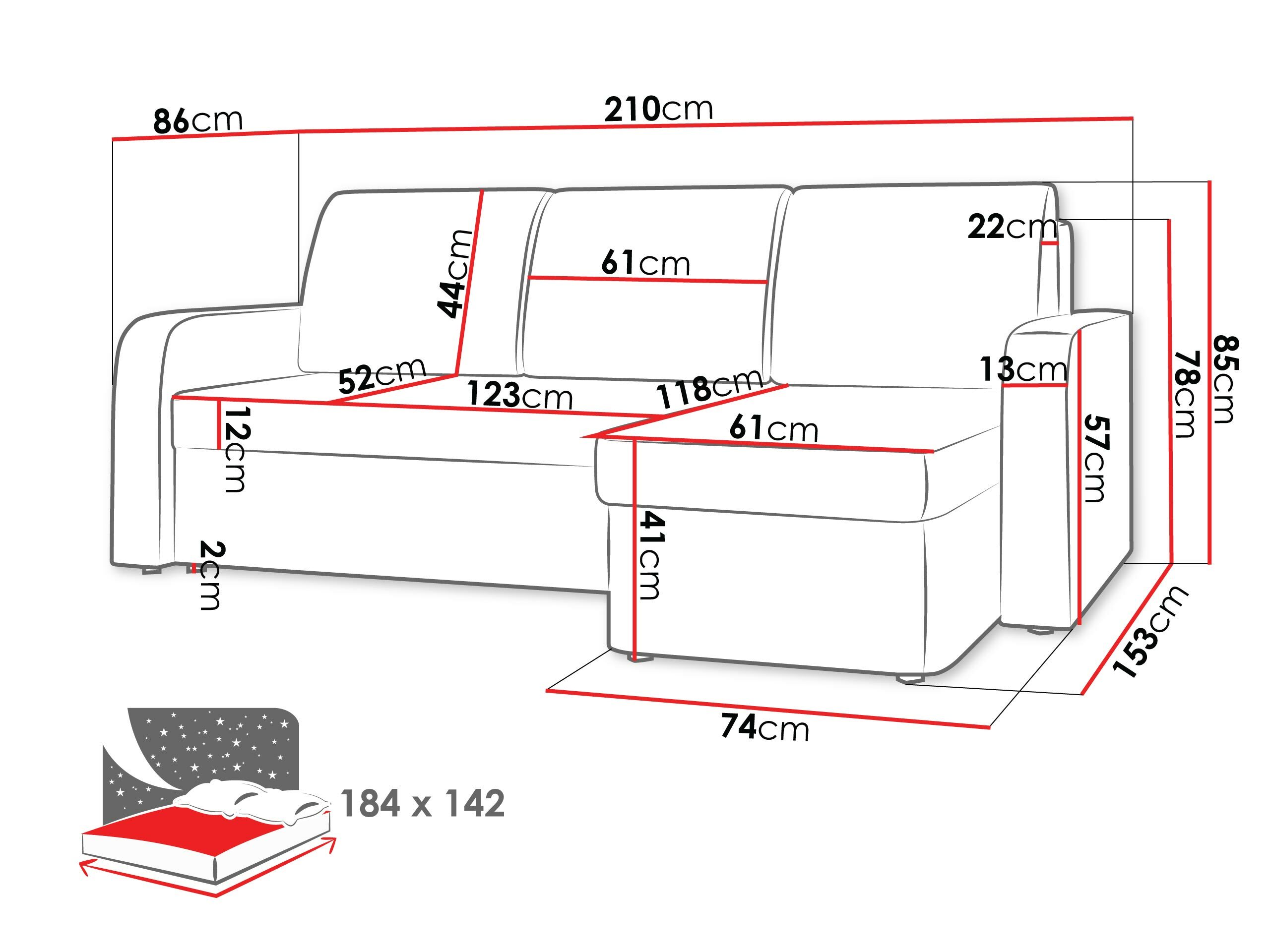 Kulmasohva Ingenos (Lux 05)